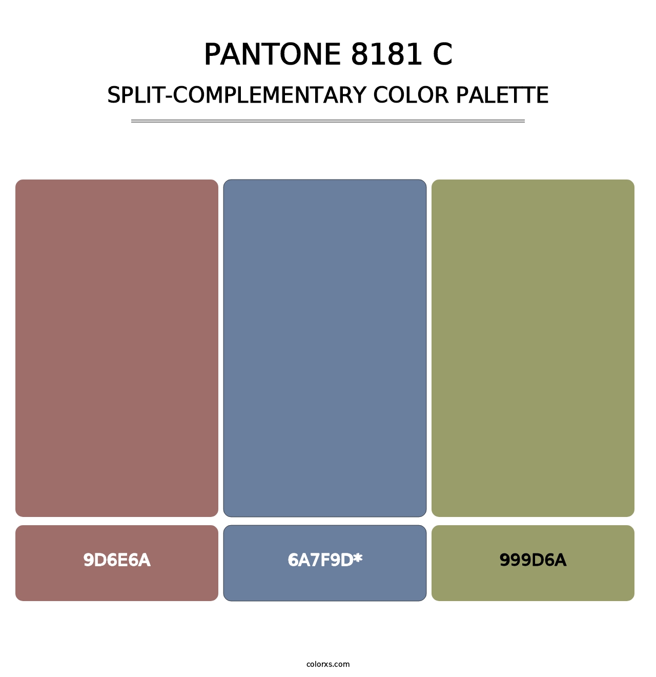 PANTONE 8181 C - Split-Complementary Color Palette