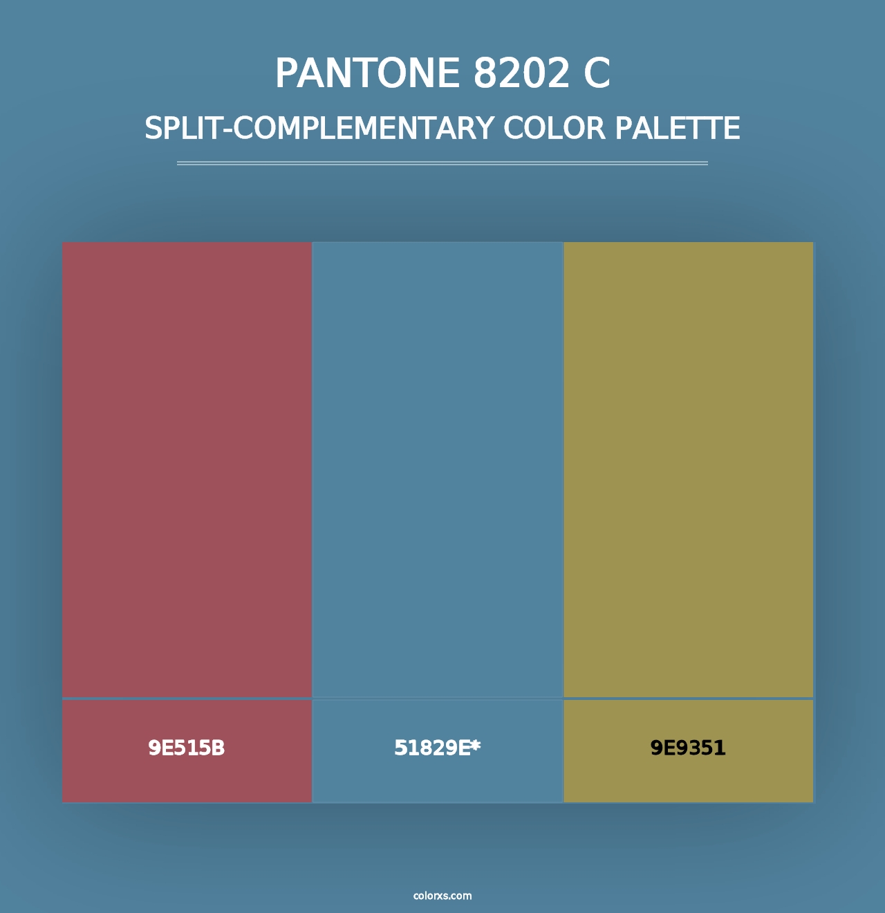 PANTONE 8202 C - Split-Complementary Color Palette