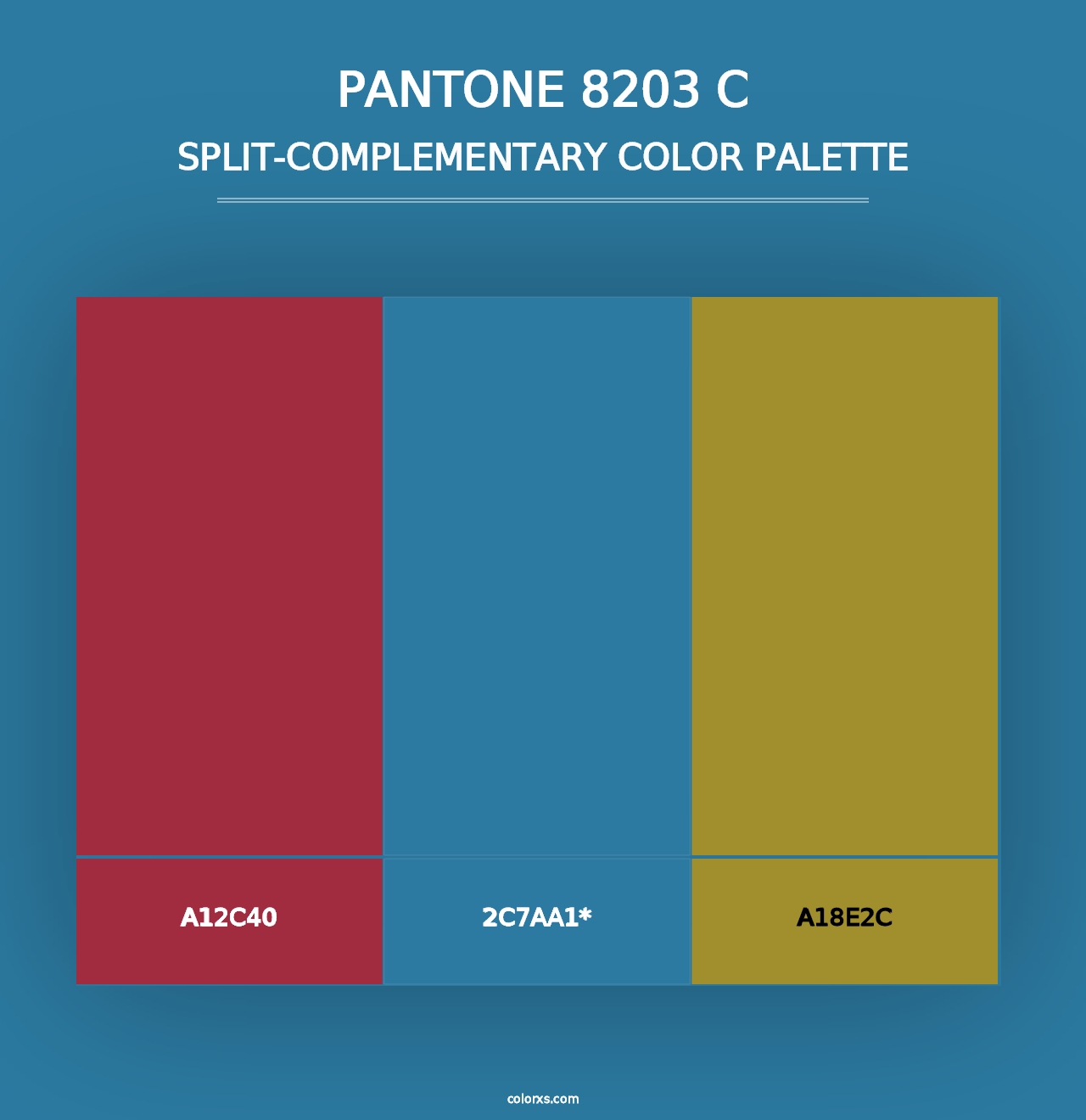 PANTONE 8203 C - Split-Complementary Color Palette