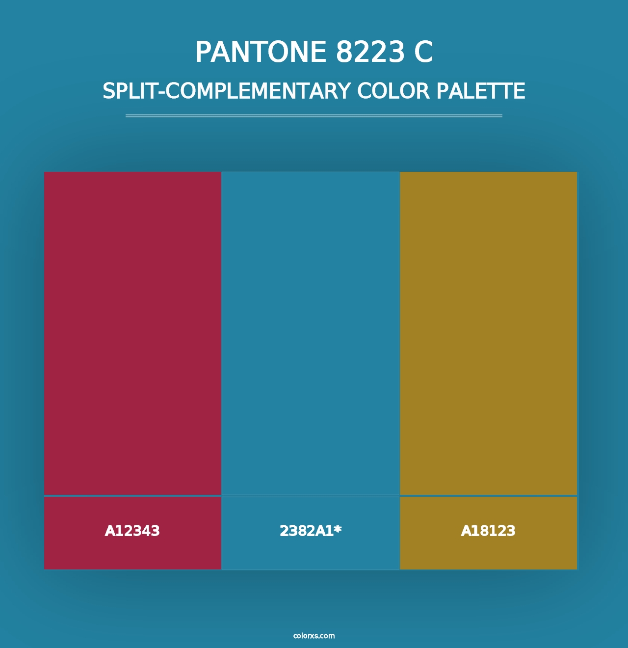 PANTONE 8223 C - Split-Complementary Color Palette