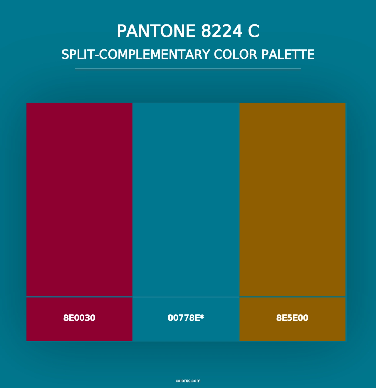 PANTONE 8224 C - Split-Complementary Color Palette