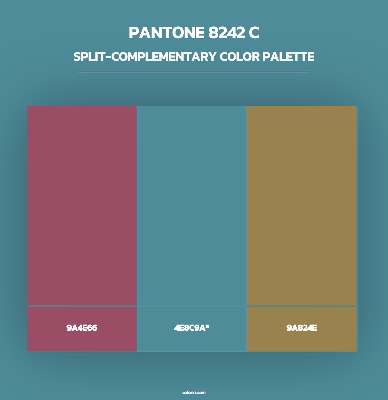 PANTONE 8242 C - Split-Complementary Color Palette