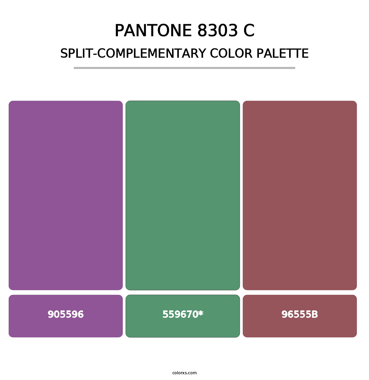 PANTONE 8303 C - Split-Complementary Color Palette