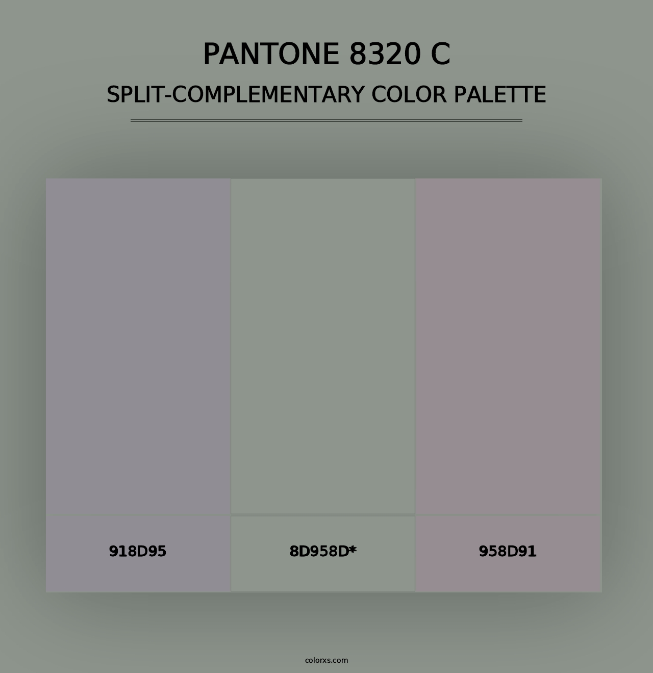 PANTONE 8320 C - Split-Complementary Color Palette