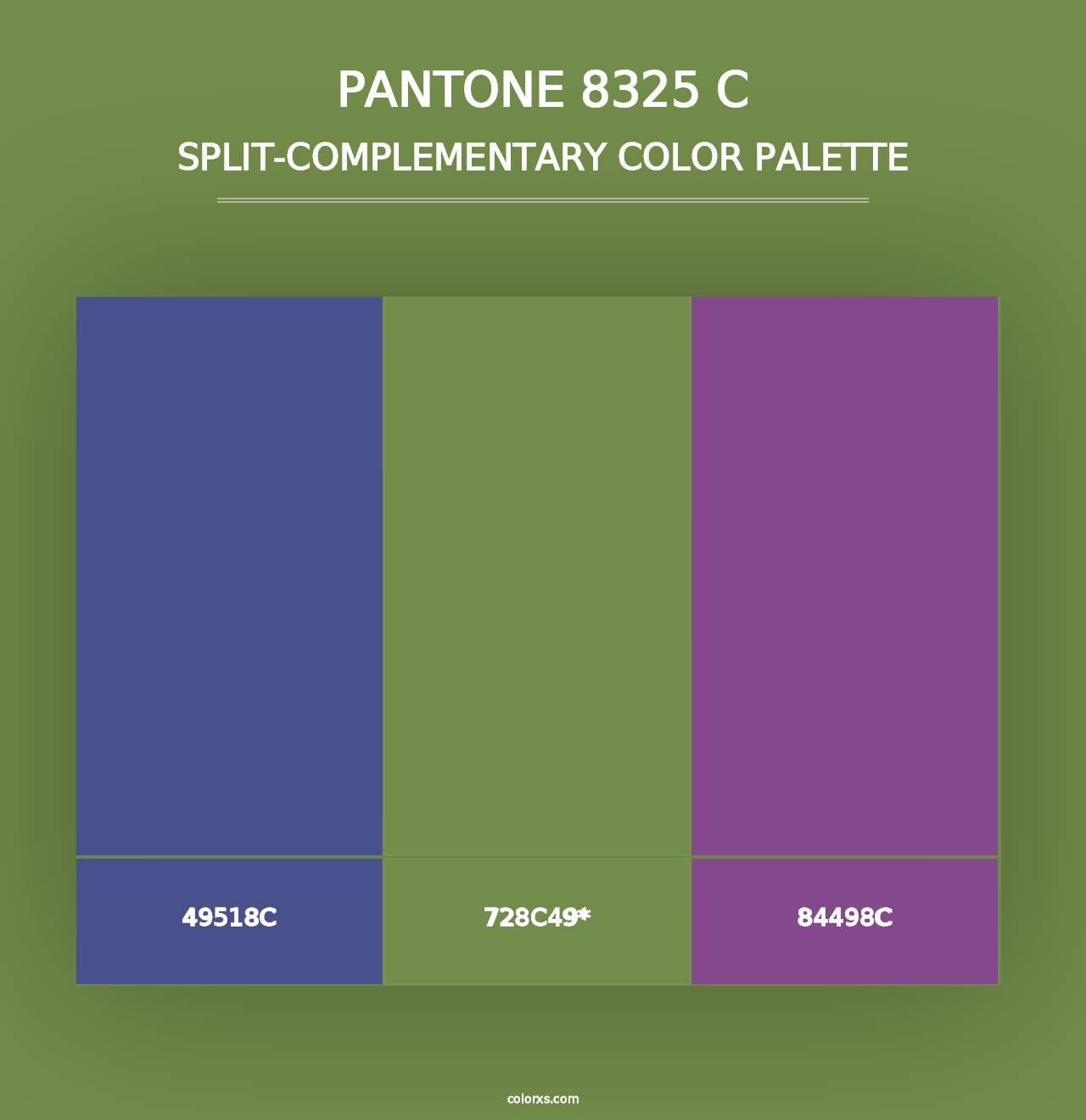 PANTONE 8325 C - Split-Complementary Color Palette