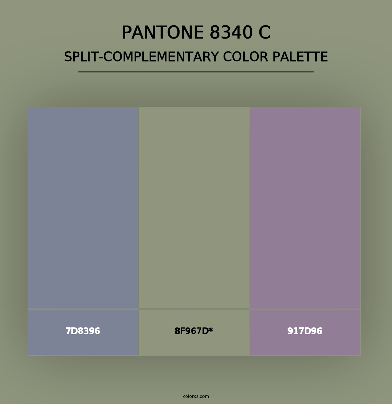 PANTONE 8340 C - Split-Complementary Color Palette