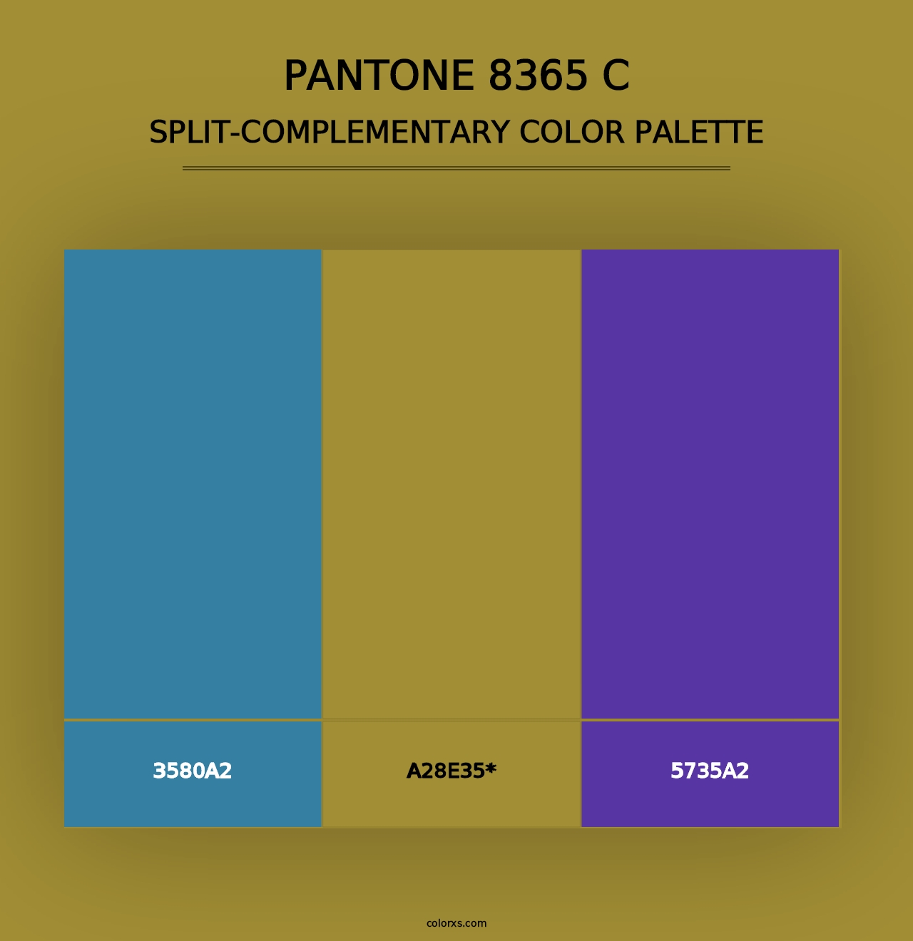 PANTONE 8365 C - Split-Complementary Color Palette