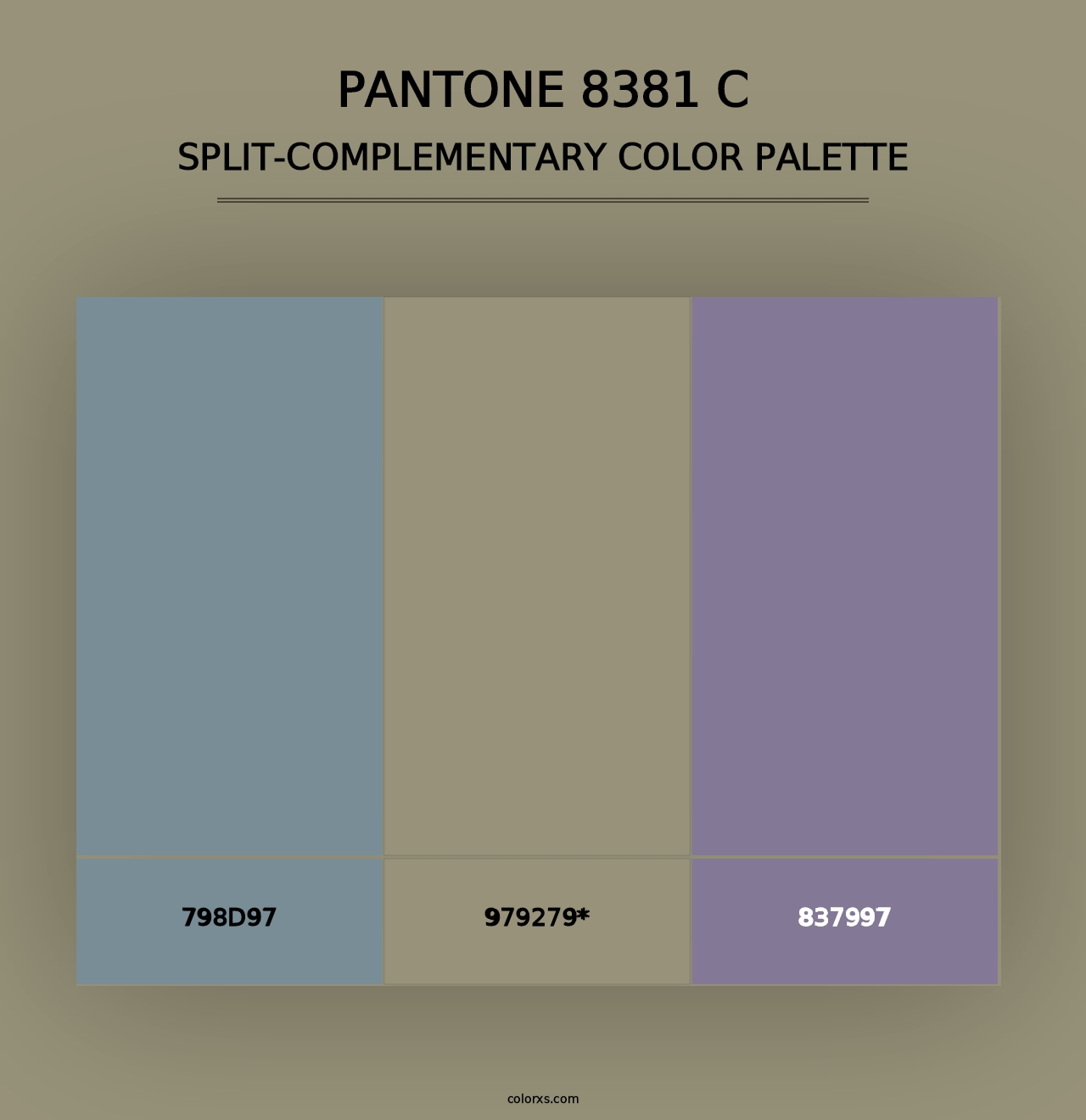 PANTONE 8381 C - Split-Complementary Color Palette