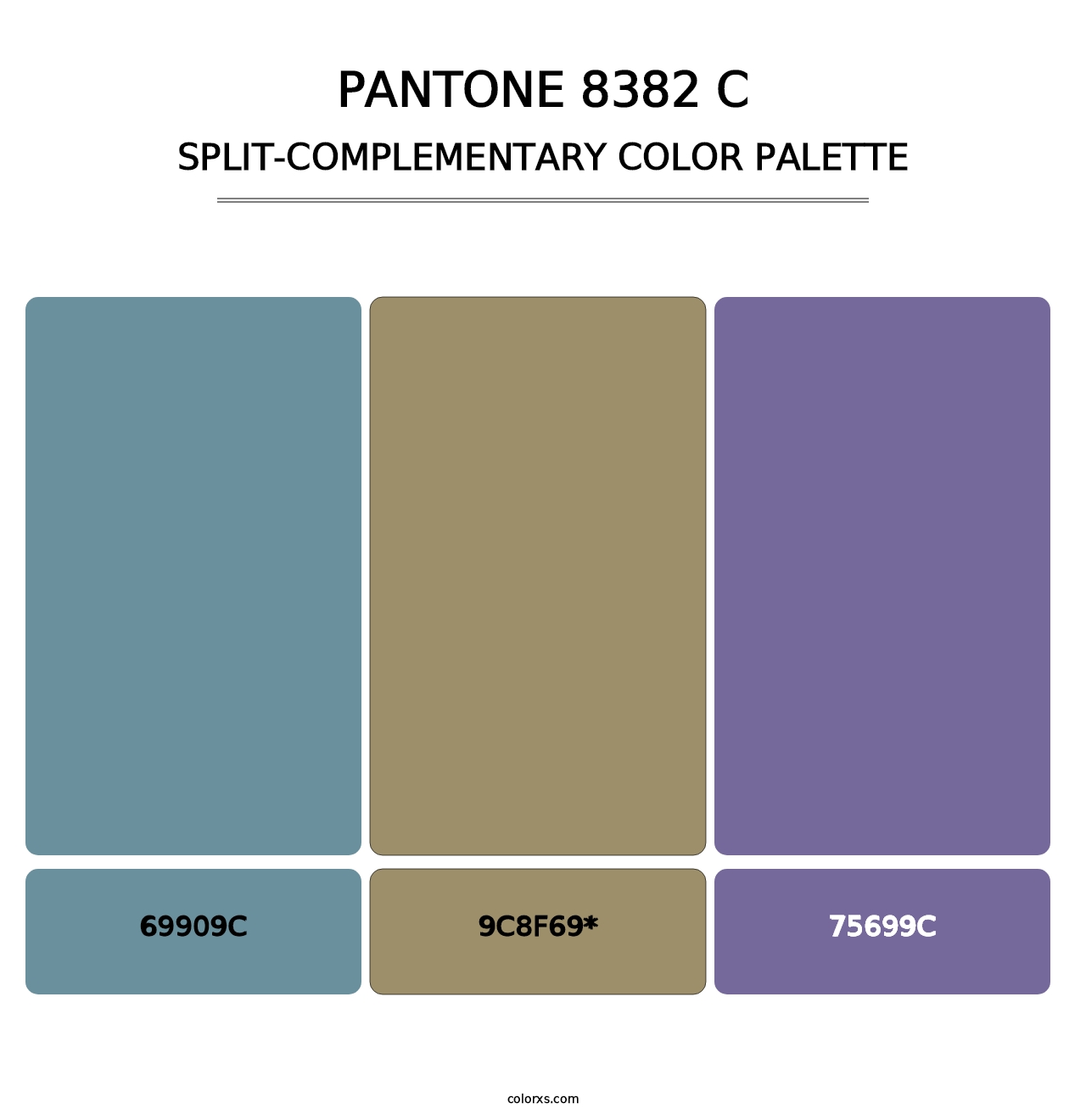 PANTONE 8382 C - Split-Complementary Color Palette