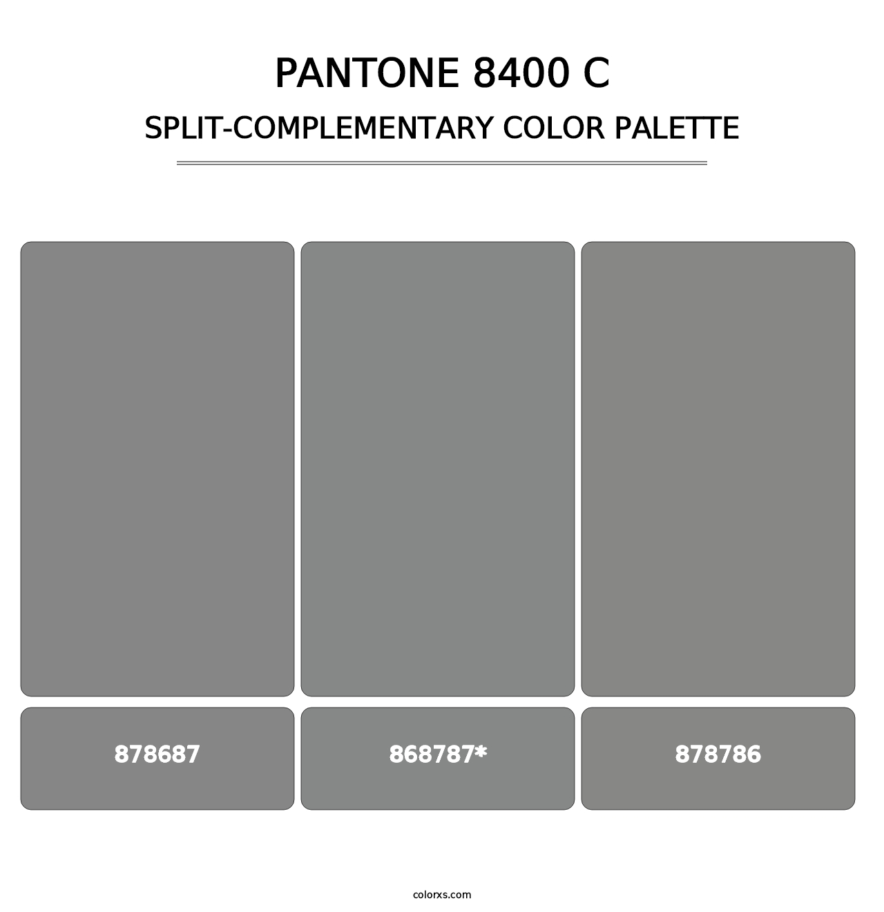 PANTONE 8400 C - Split-Complementary Color Palette