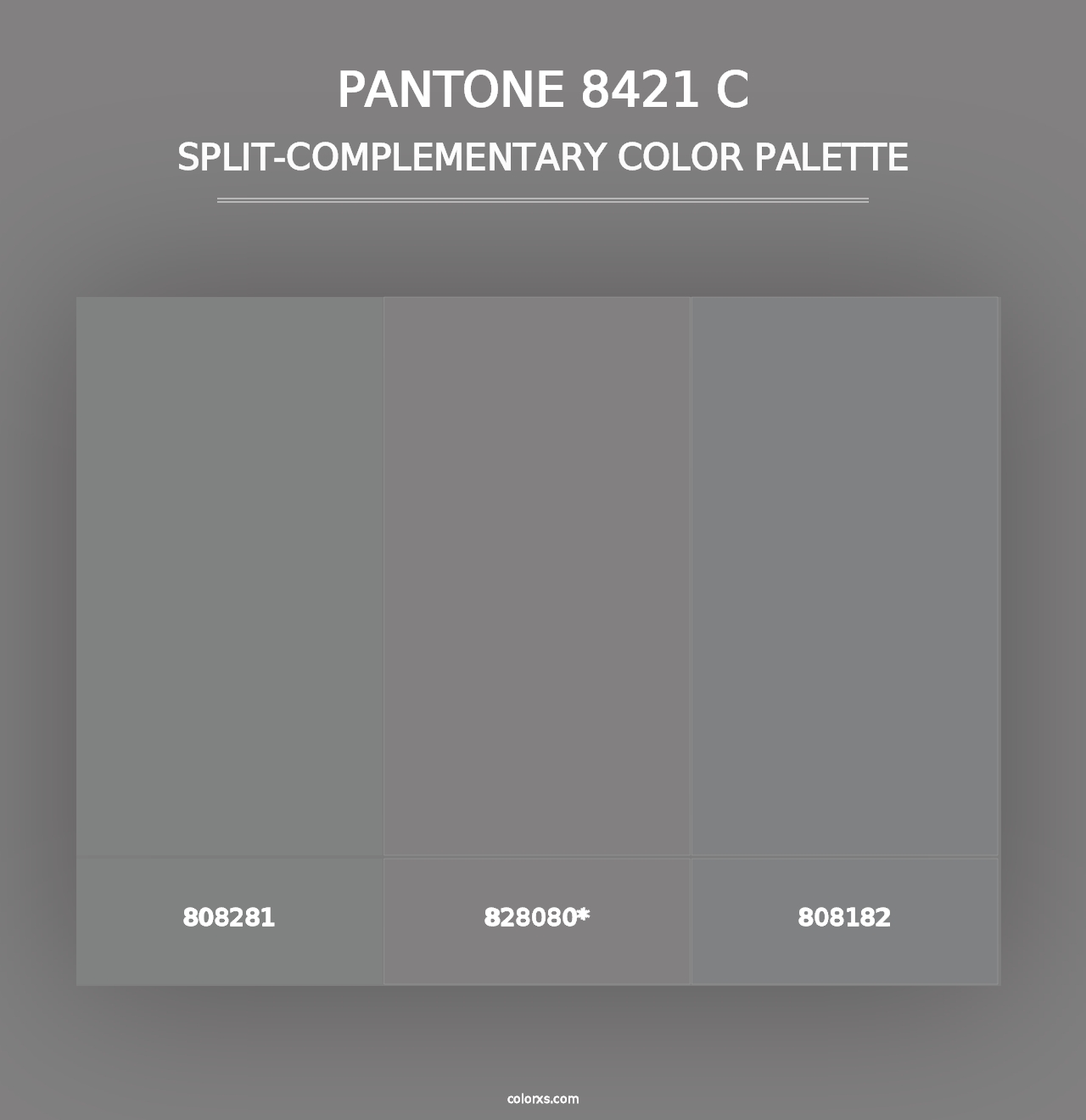 PANTONE 8421 C - Split-Complementary Color Palette