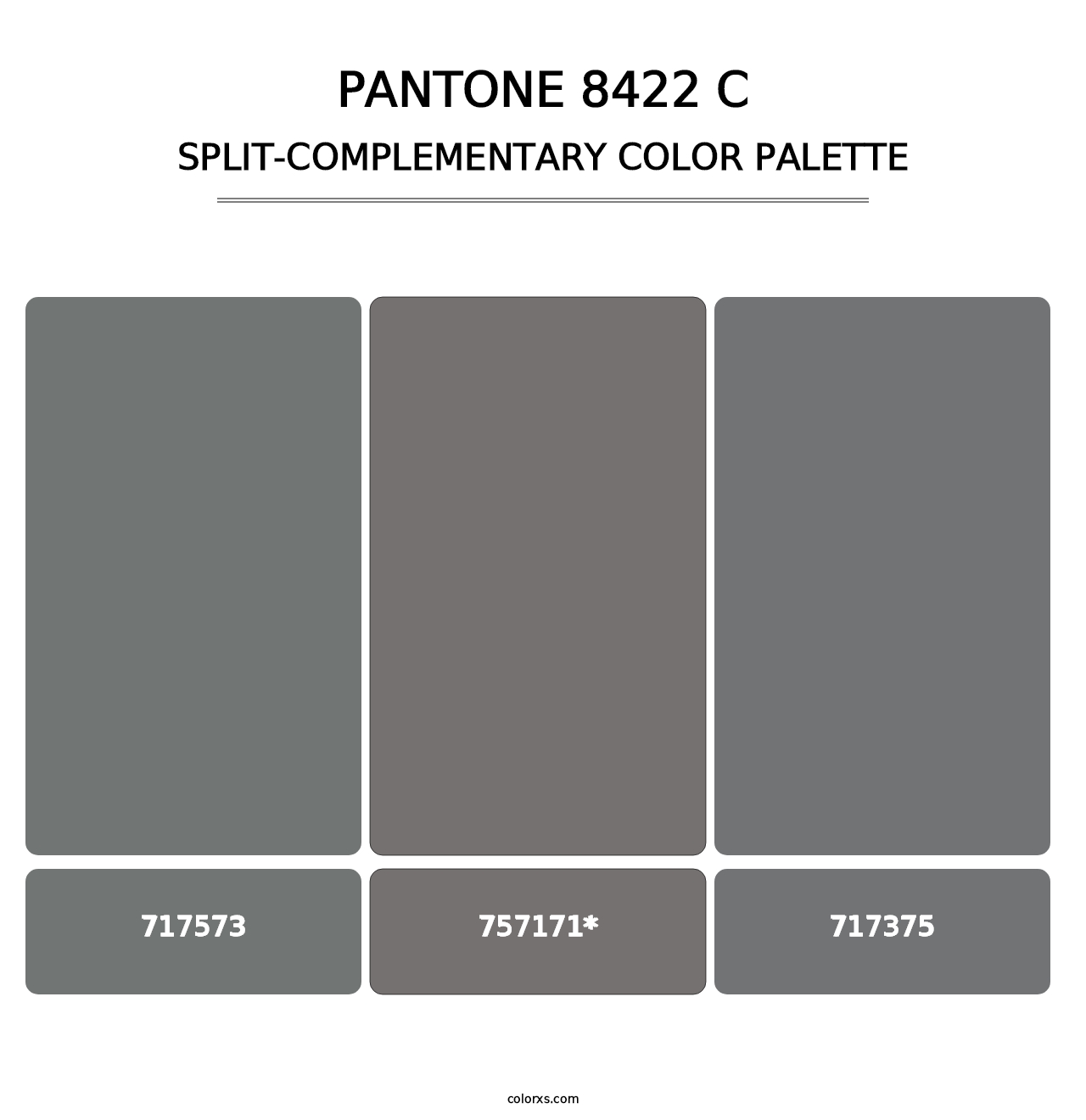 PANTONE 8422 C - Split-Complementary Color Palette