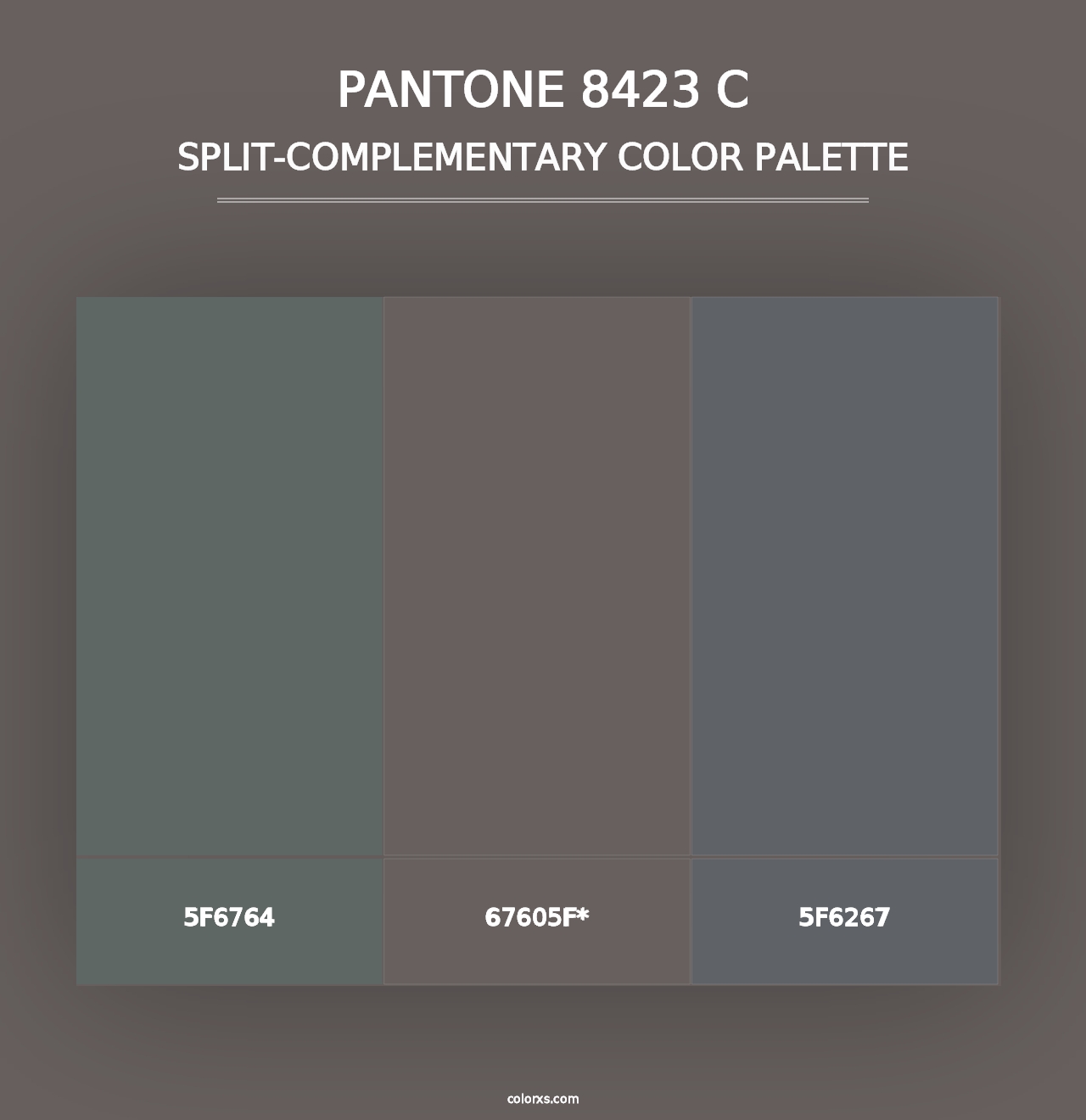 PANTONE 8423 C - Split-Complementary Color Palette