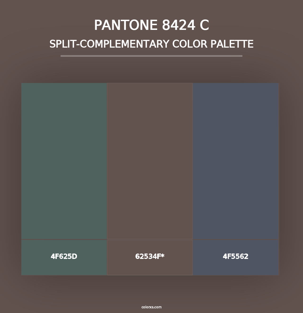 PANTONE 8424 C - Split-Complementary Color Palette