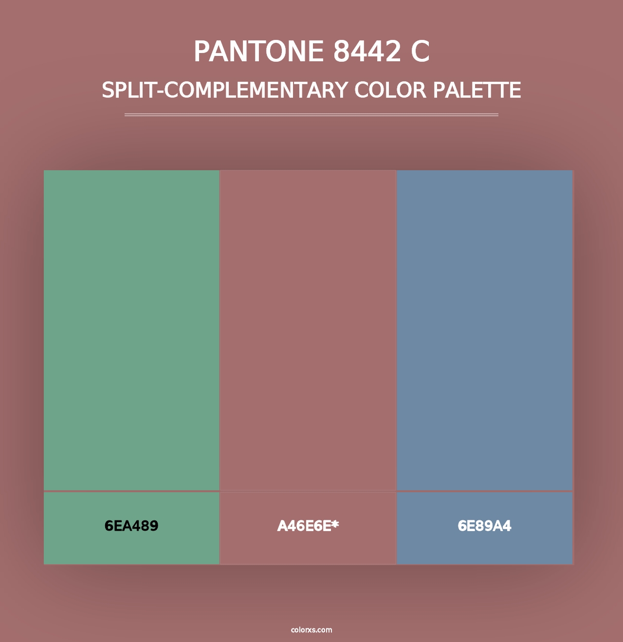 PANTONE 8442 C - Split-Complementary Color Palette