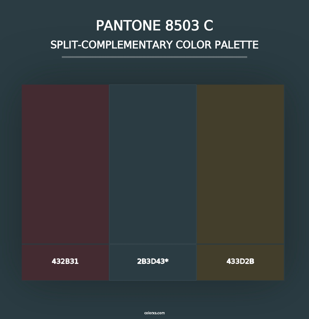 PANTONE 8503 C - Split-Complementary Color Palette