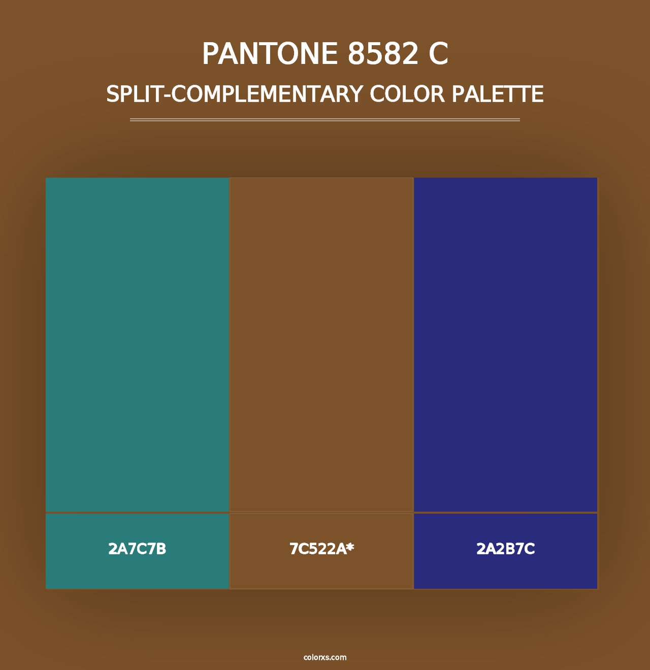 PANTONE 8582 C - Split-Complementary Color Palette