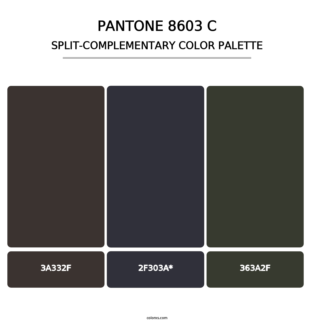 PANTONE 8603 C - Split-Complementary Color Palette