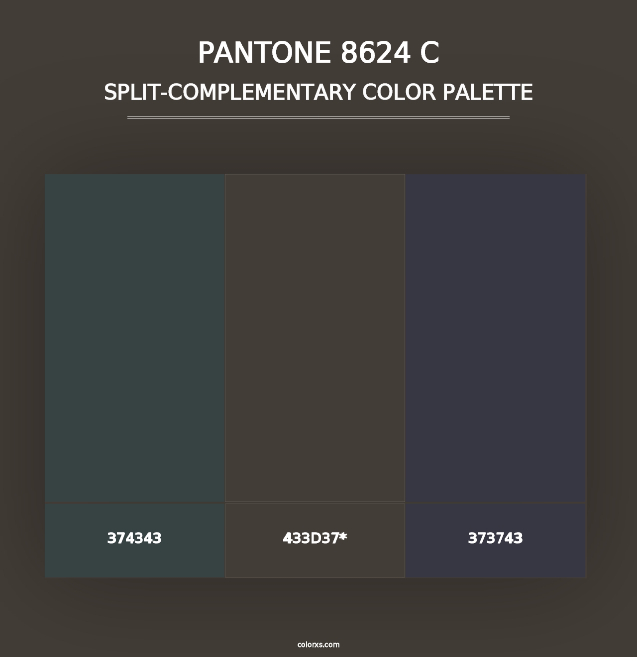 PANTONE 8624 C - Split-Complementary Color Palette