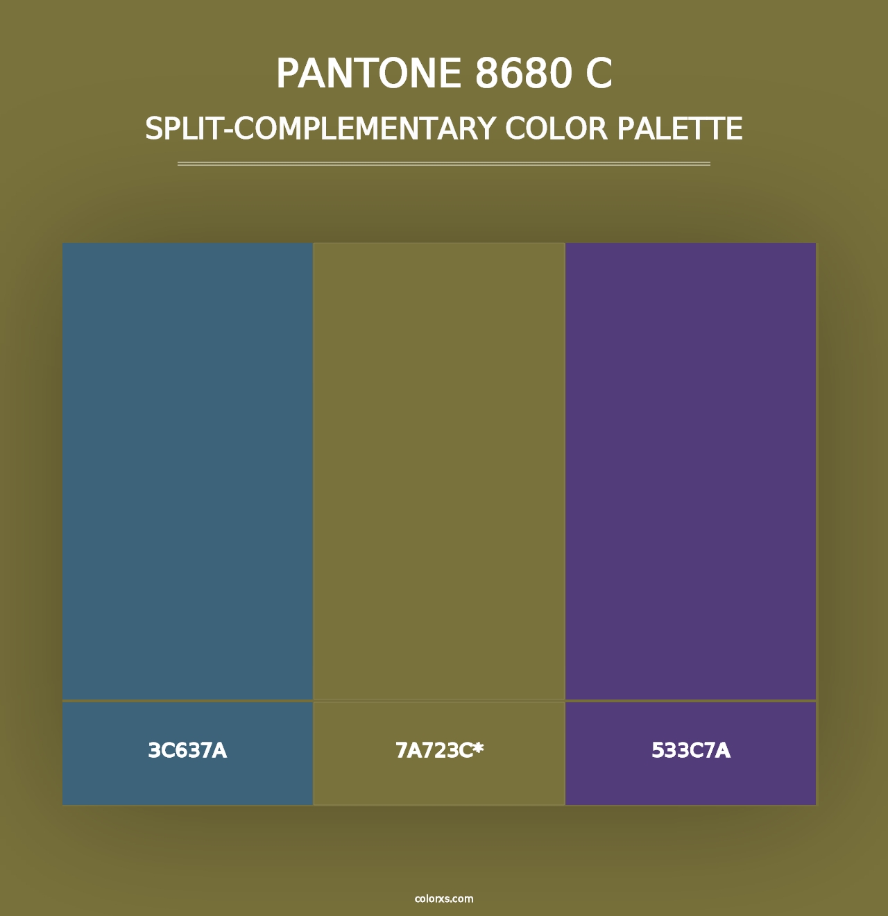 PANTONE 8680 C - Split-Complementary Color Palette