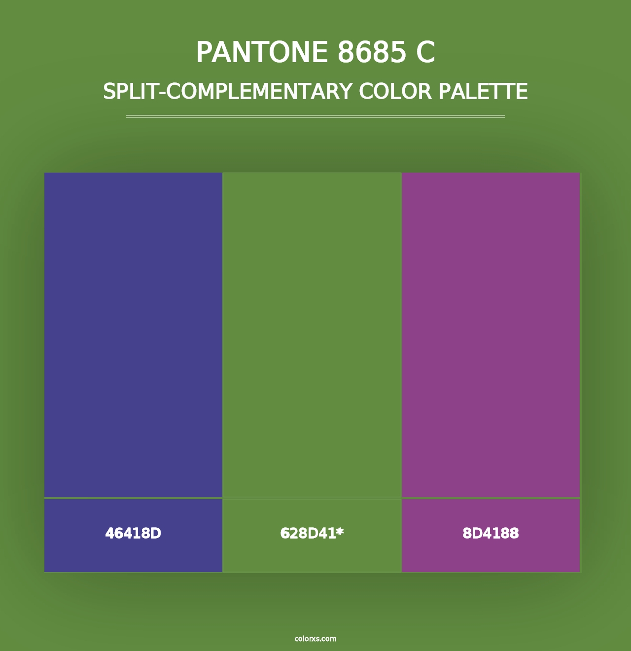 PANTONE 8685 C - Split-Complementary Color Palette