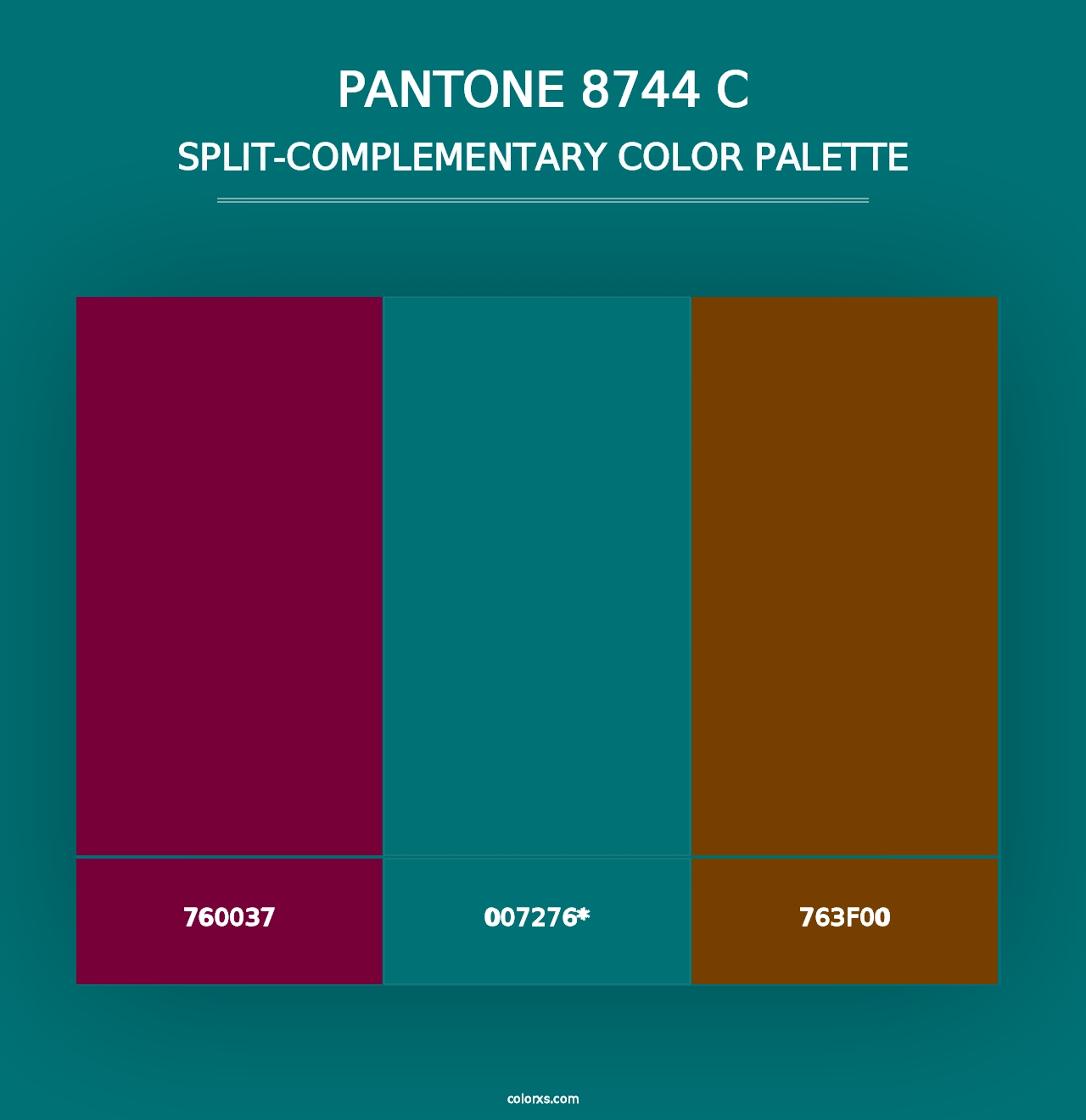 PANTONE 8744 C - Split-Complementary Color Palette