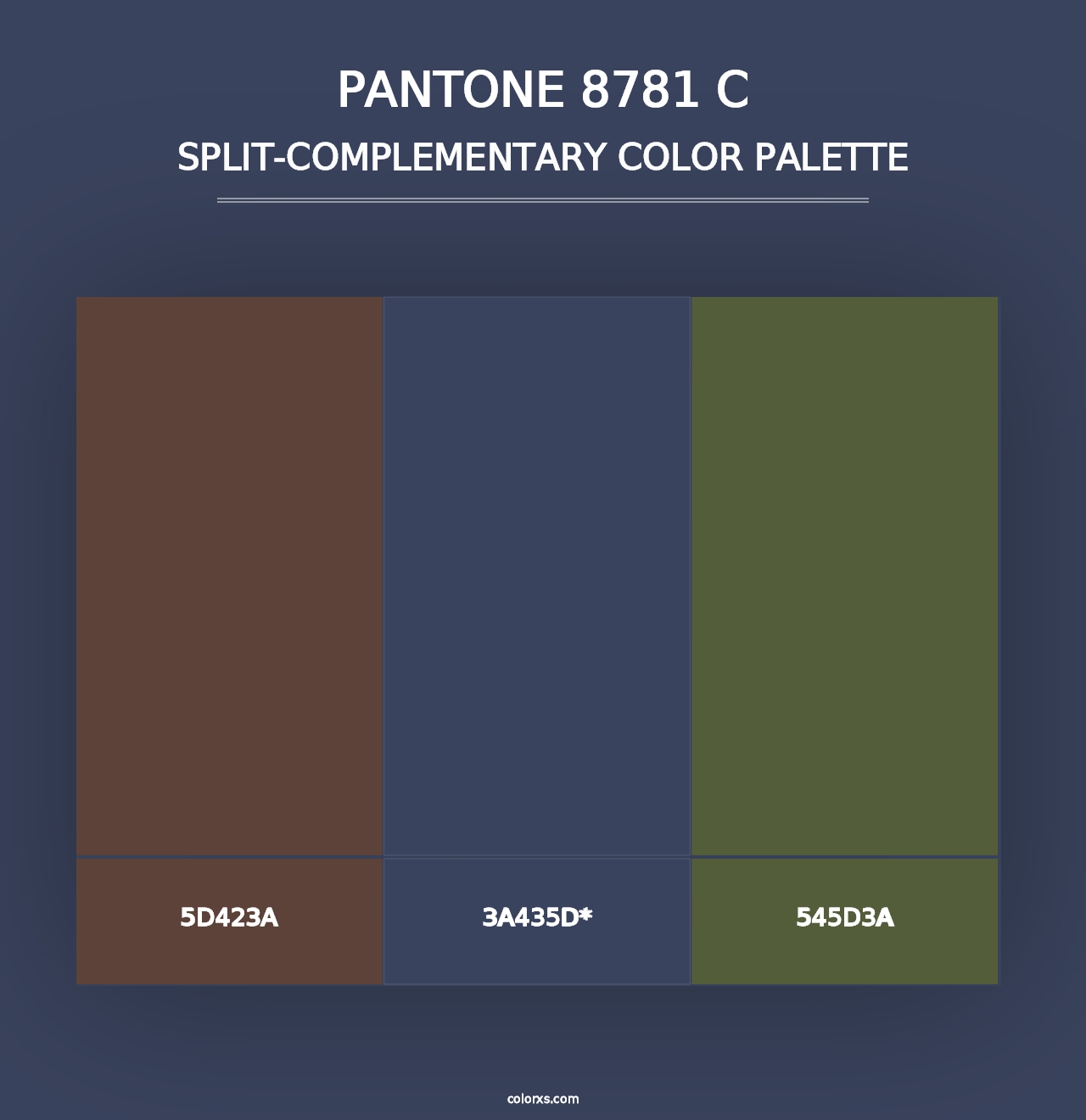 PANTONE 8781 C - Split-Complementary Color Palette