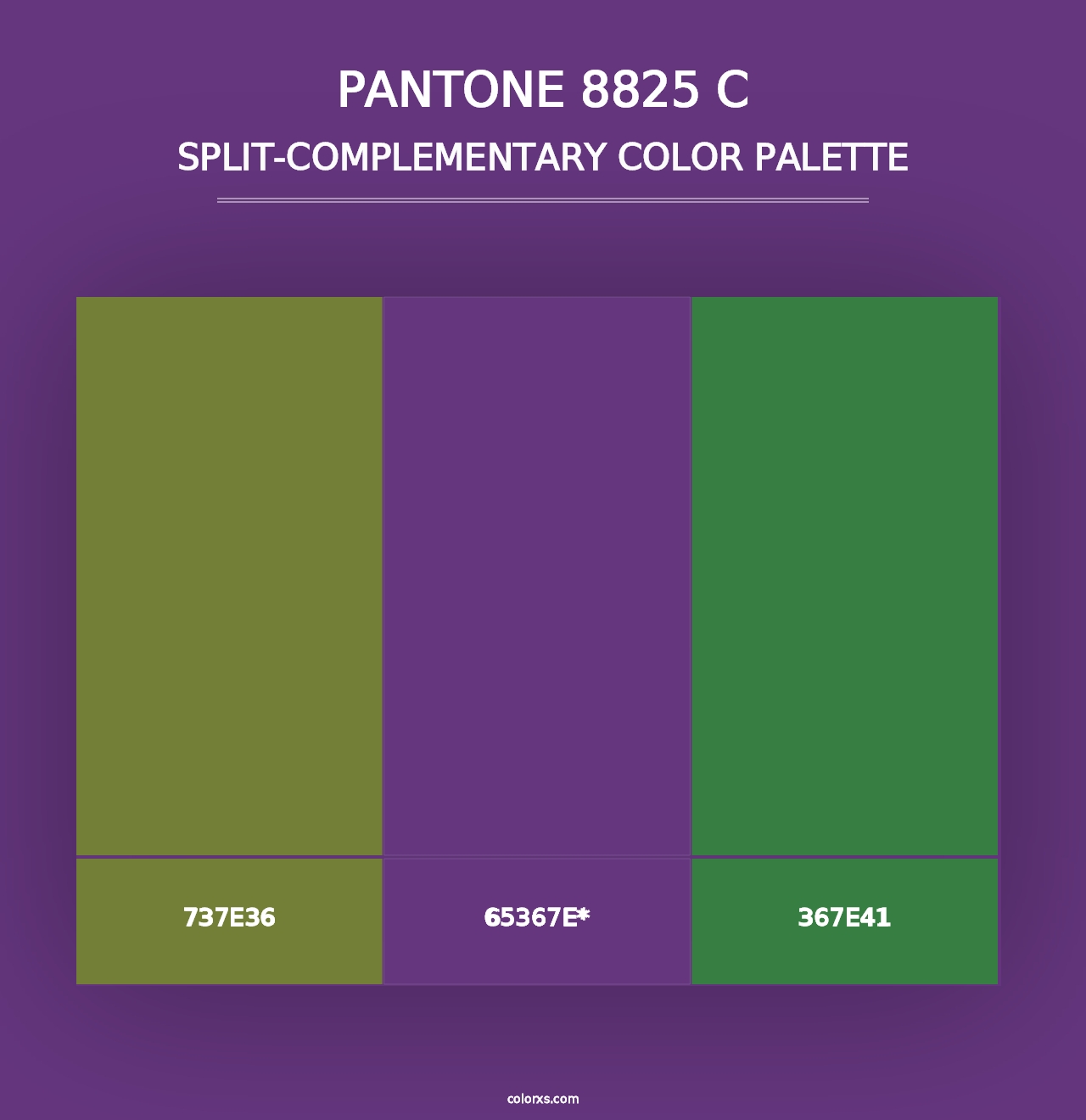 PANTONE 8825 C - Split-Complementary Color Palette