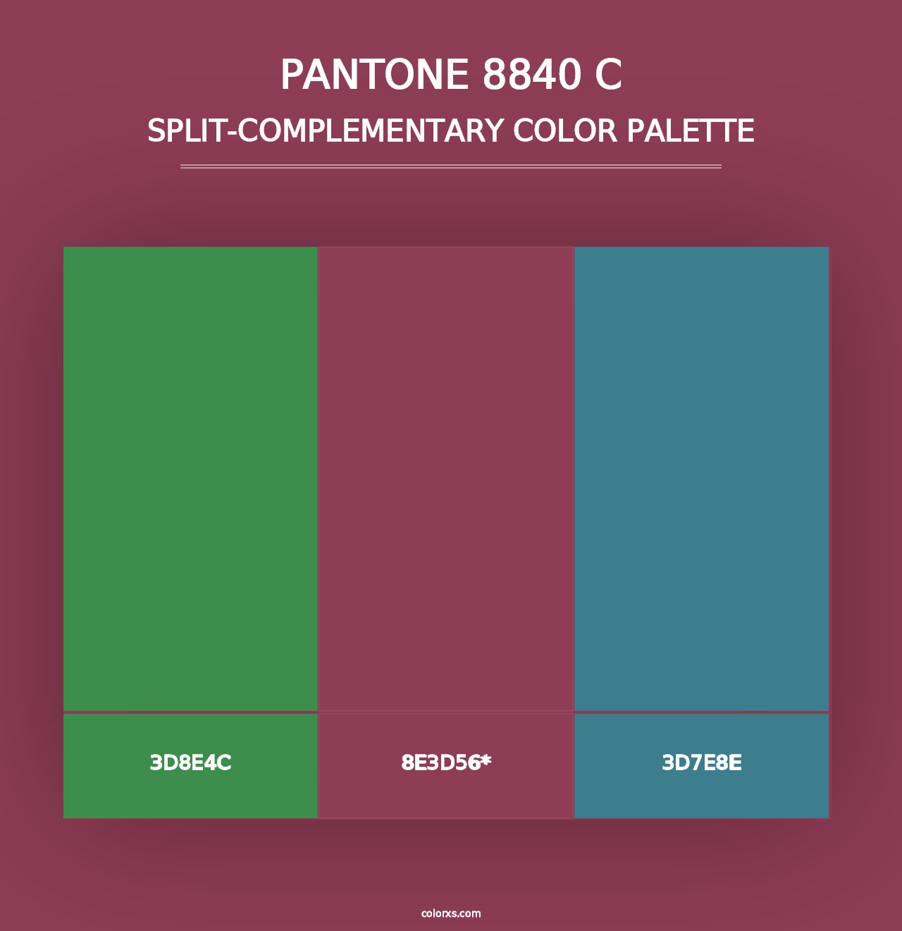 PANTONE 8840 C - Split-Complementary Color Palette