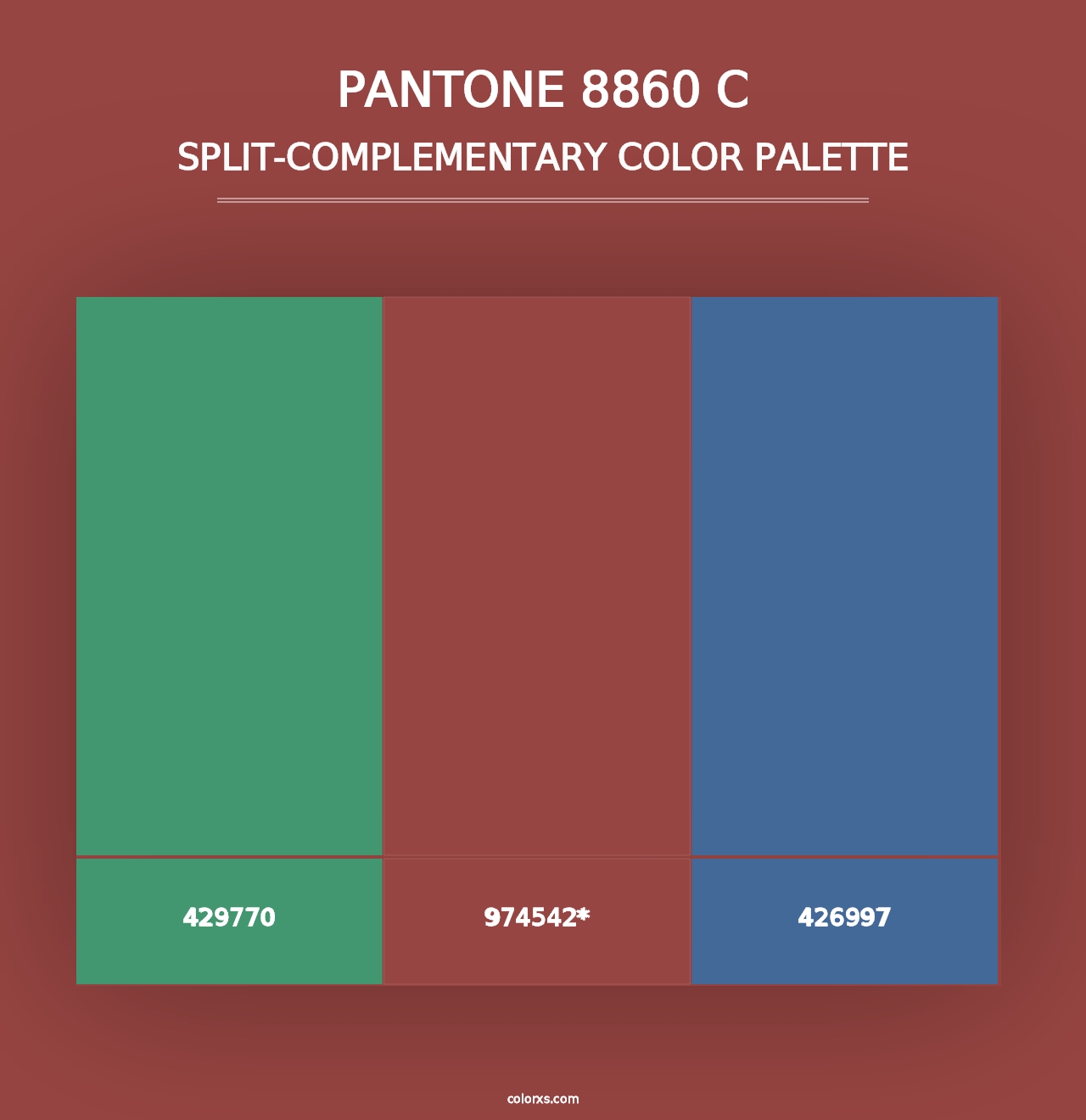 PANTONE 8860 C - Split-Complementary Color Palette