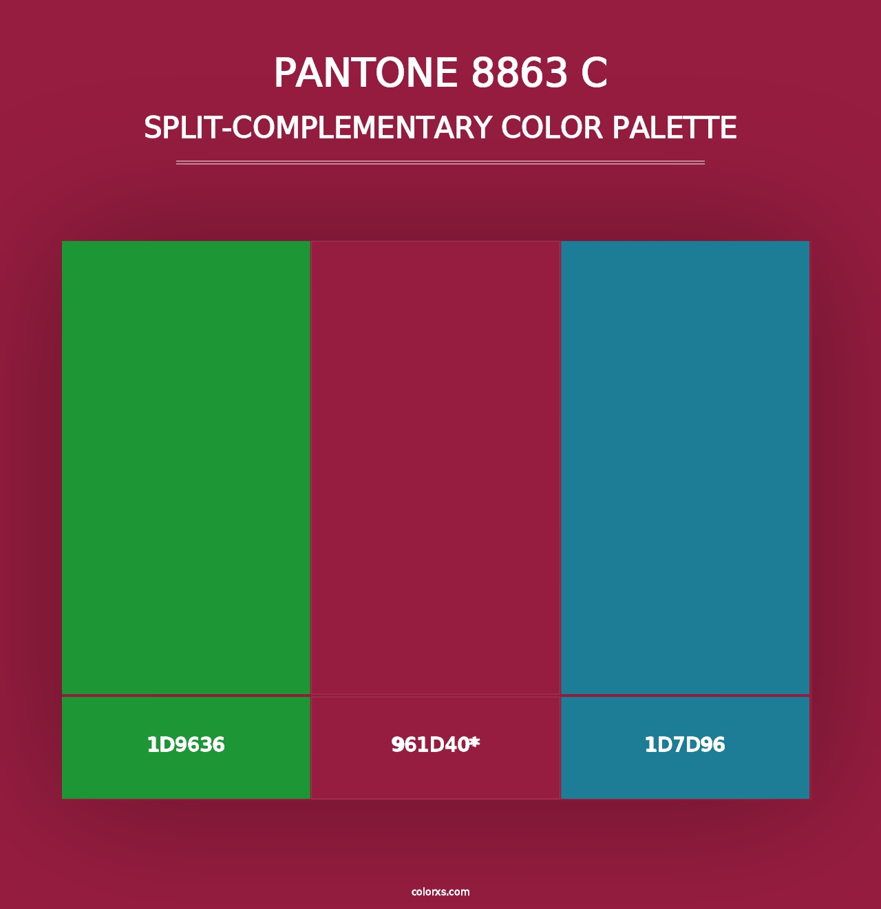 PANTONE 8863 C - Split-Complementary Color Palette