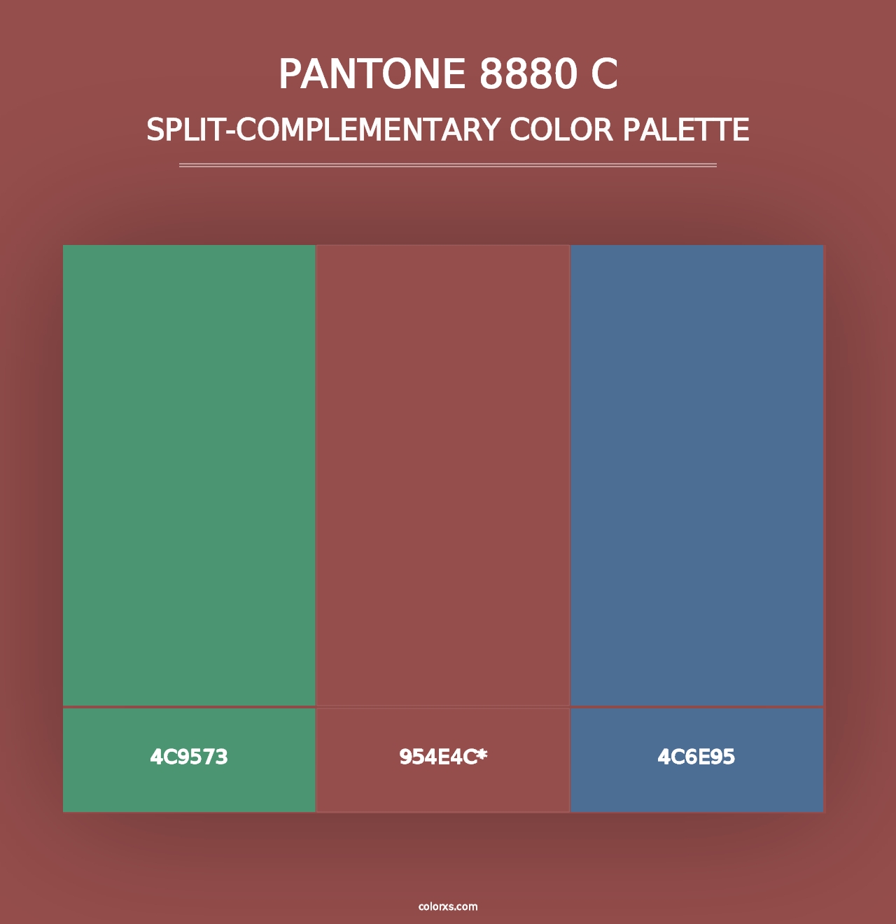 PANTONE 8880 C - Split-Complementary Color Palette