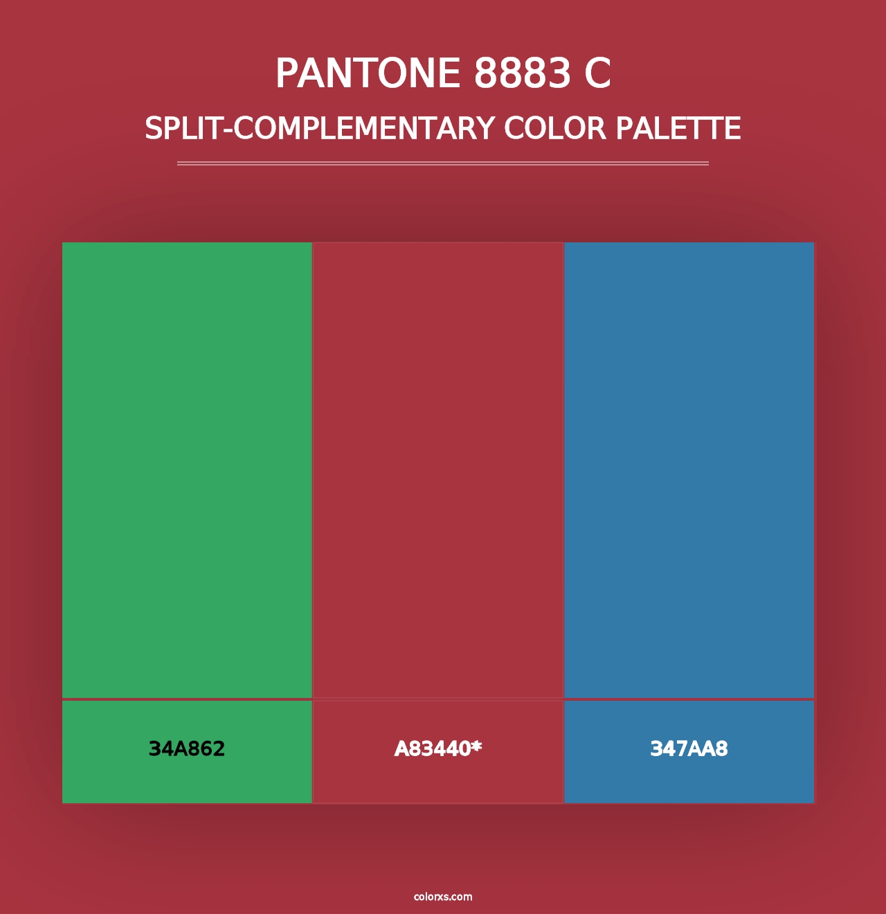 PANTONE 8883 C - Split-Complementary Color Palette