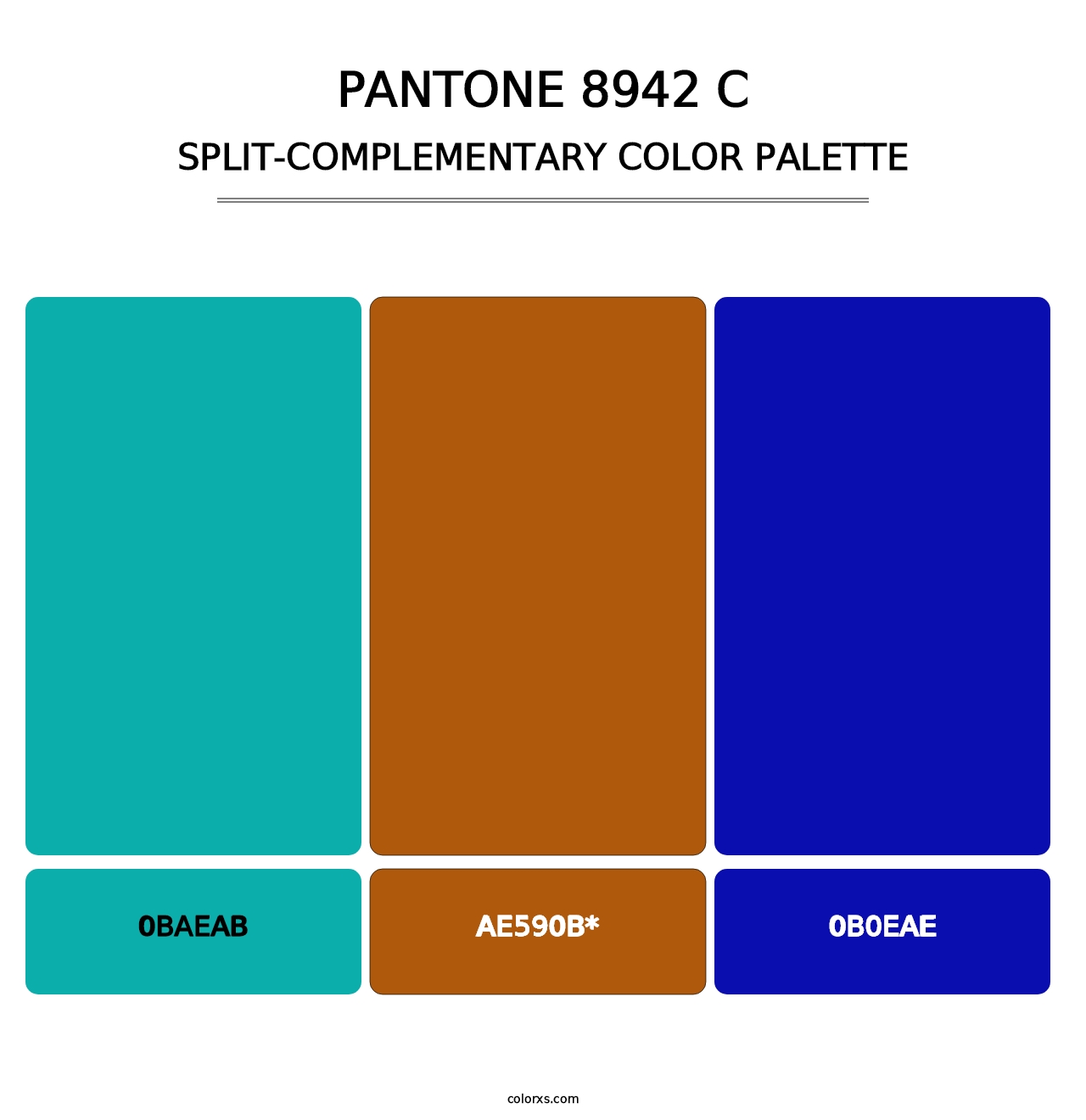 PANTONE 8942 C - Split-Complementary Color Palette