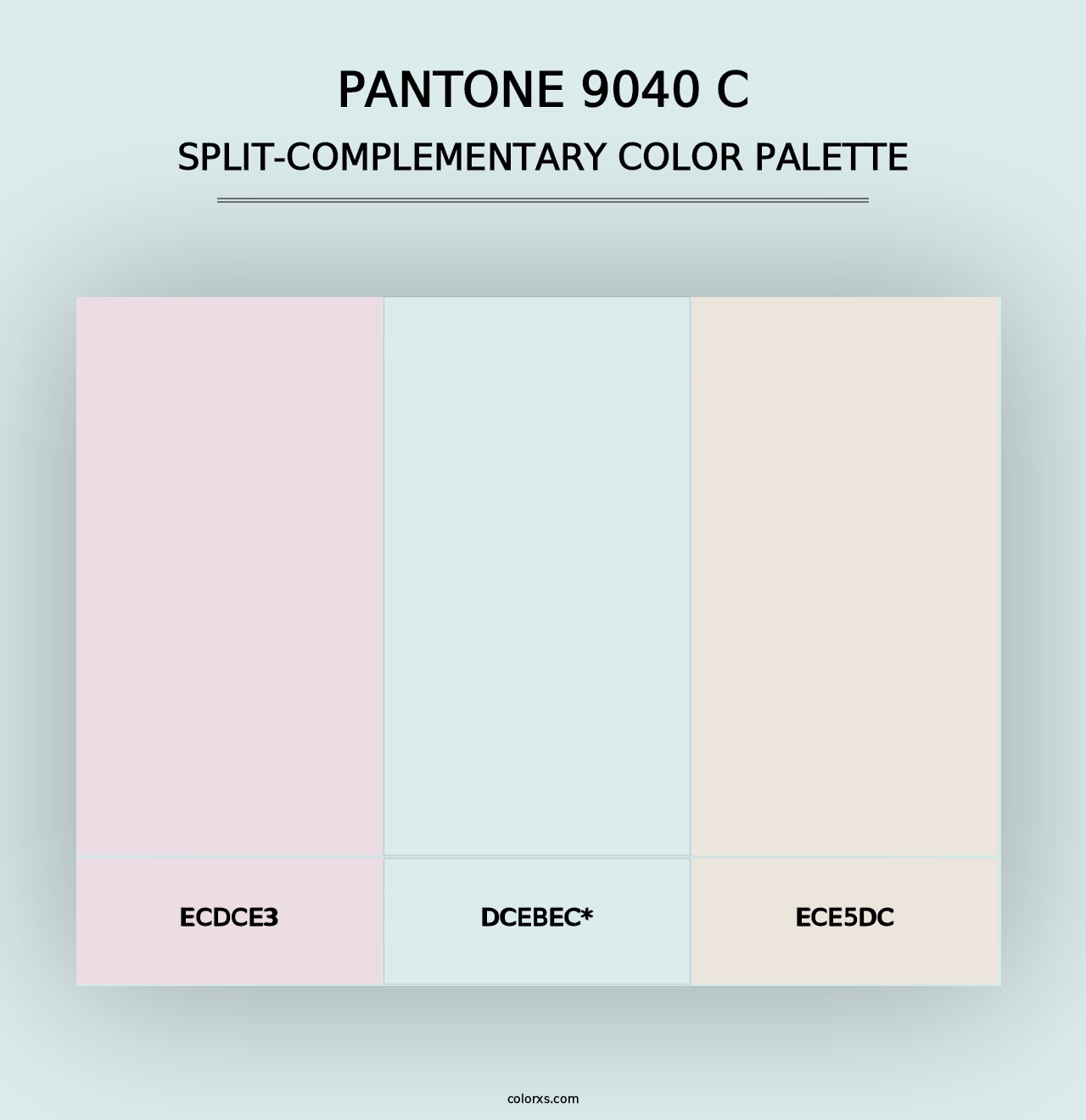 PANTONE 9040 C - Split-Complementary Color Palette