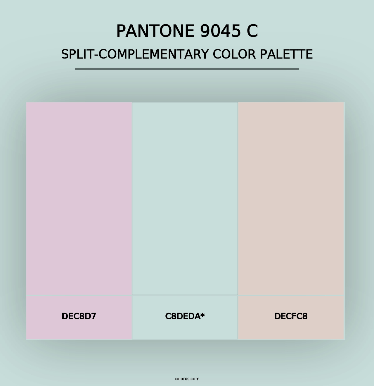 PANTONE 9045 C - Split-Complementary Color Palette