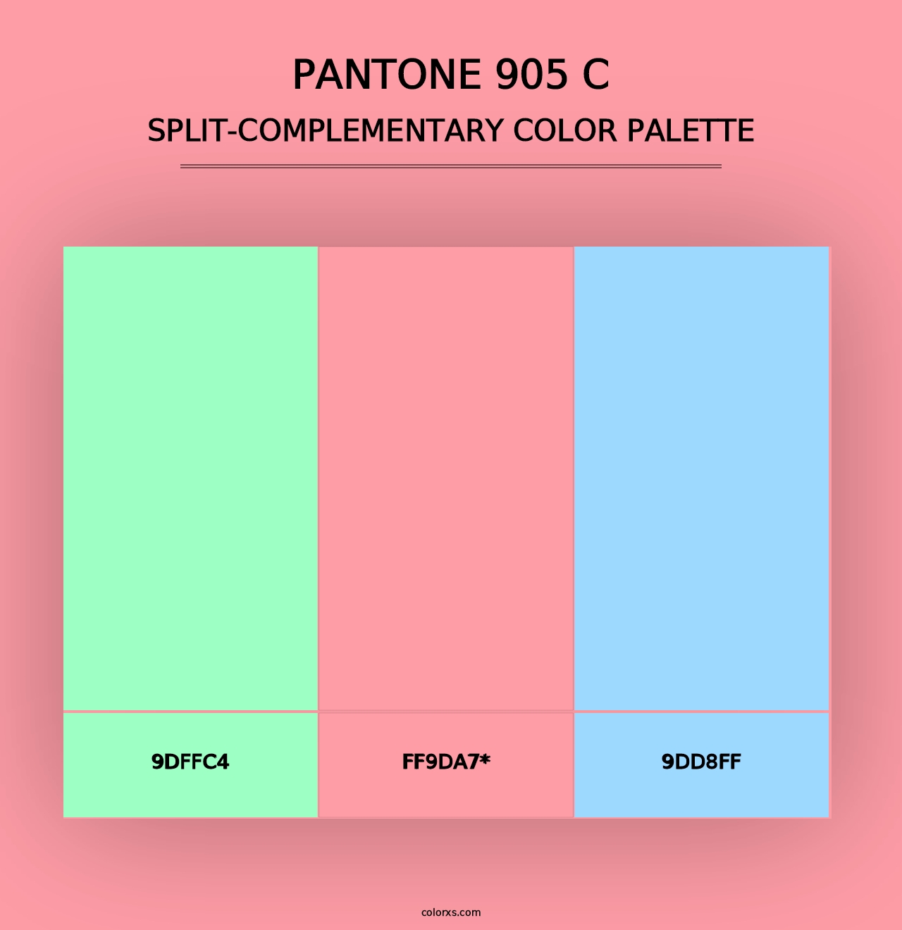 PANTONE 905 C - Split-Complementary Color Palette