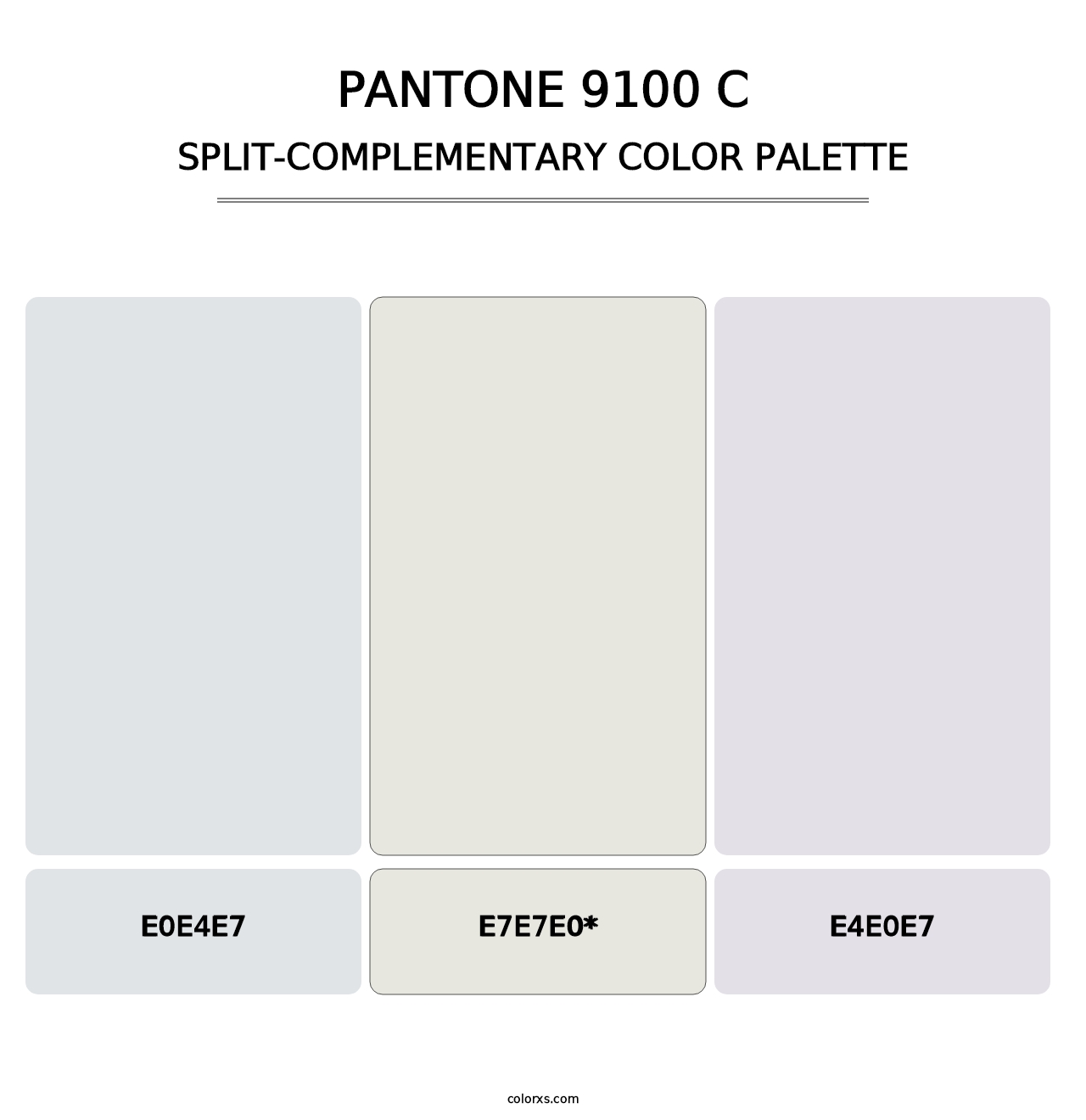 PANTONE 9100 C - Split-Complementary Color Palette