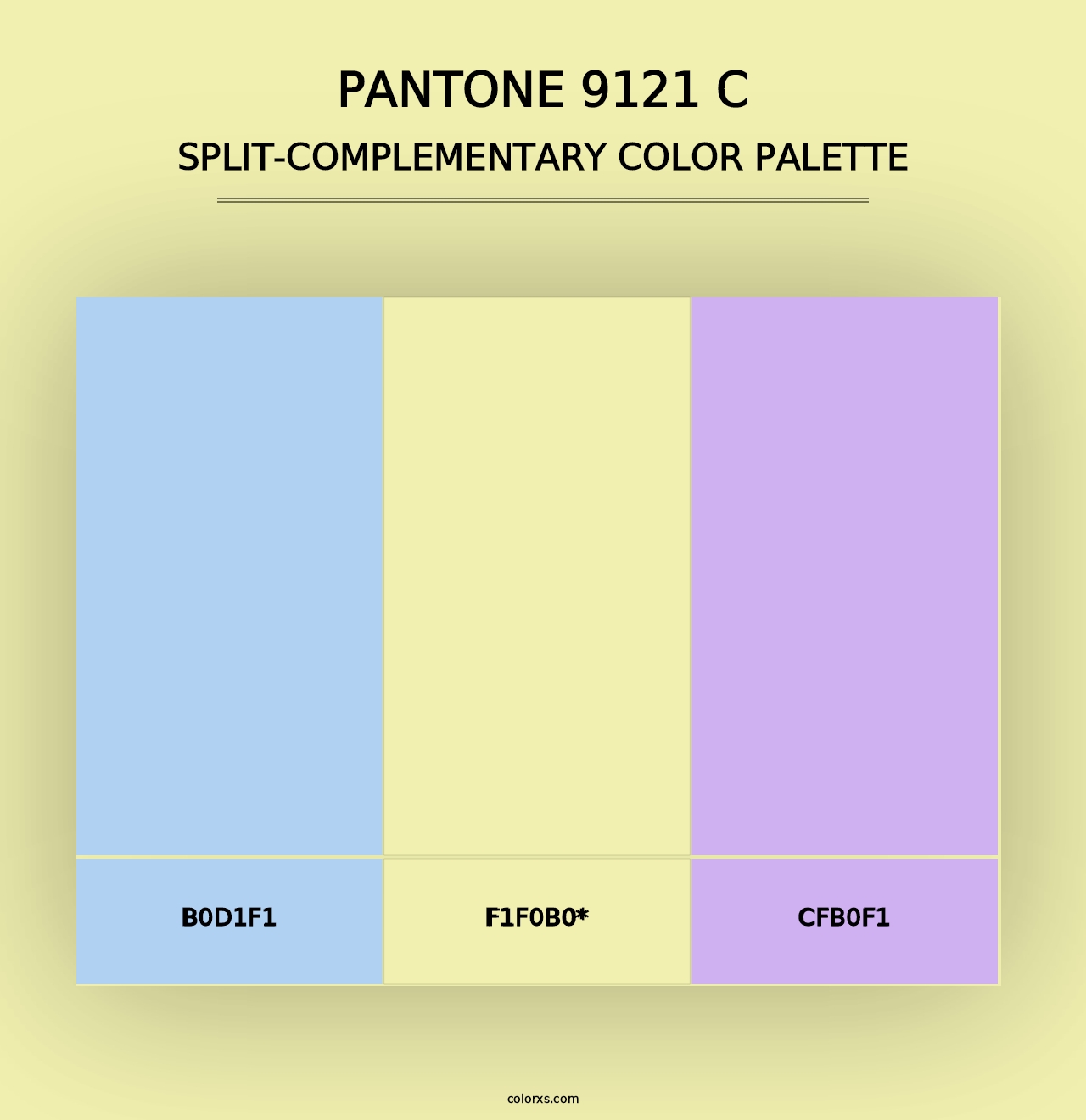 PANTONE 9121 C - Split-Complementary Color Palette