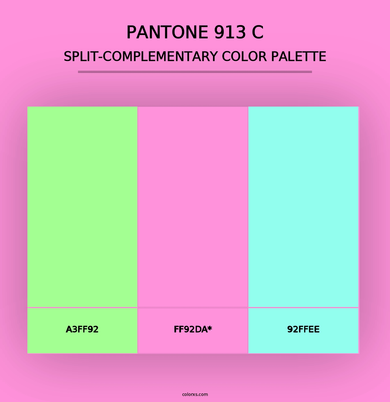 PANTONE 913 C - Split-Complementary Color Palette