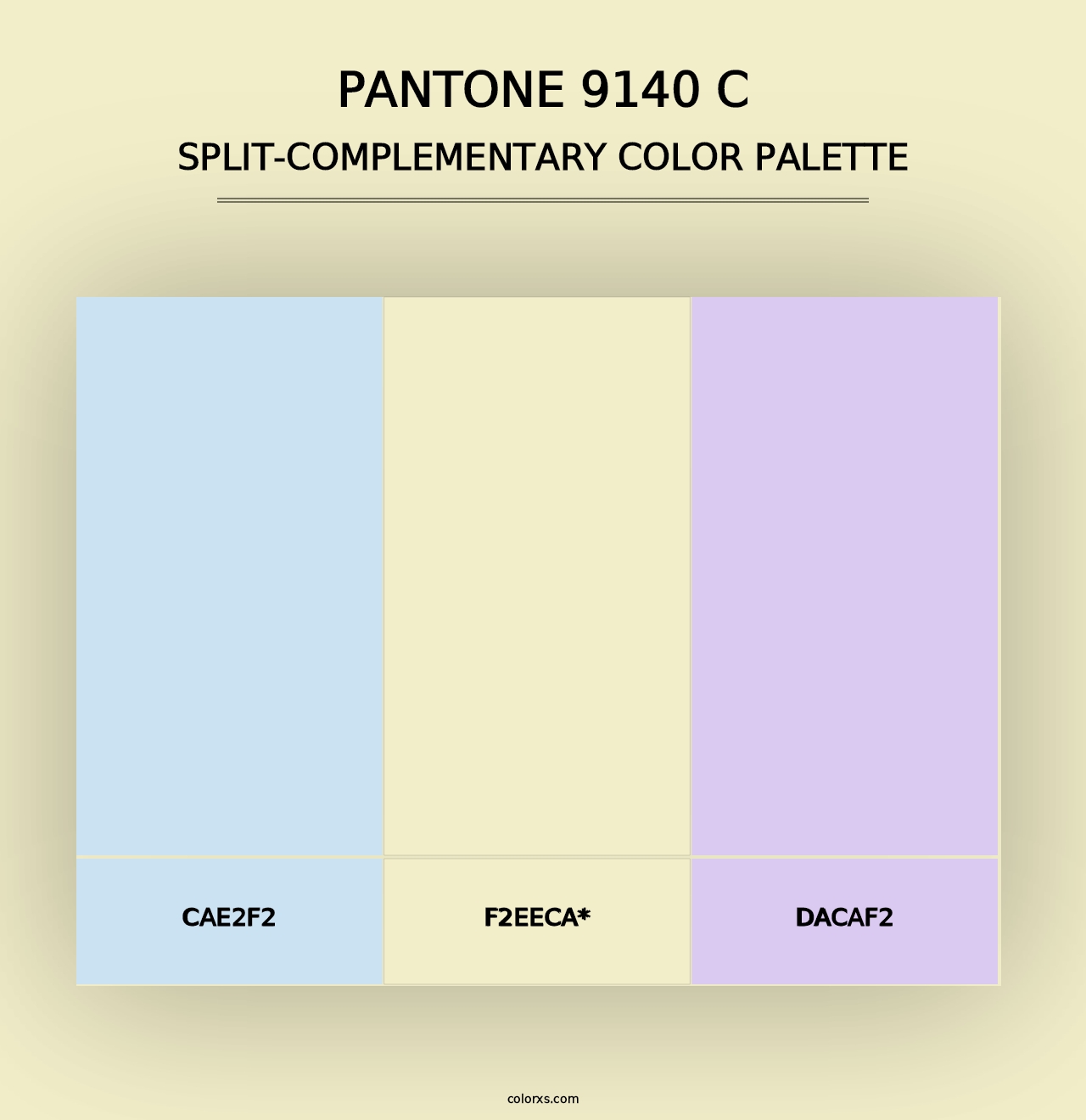 PANTONE 9140 C - Split-Complementary Color Palette