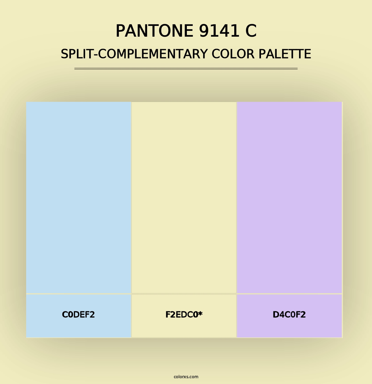 PANTONE 9141 C - Split-Complementary Color Palette