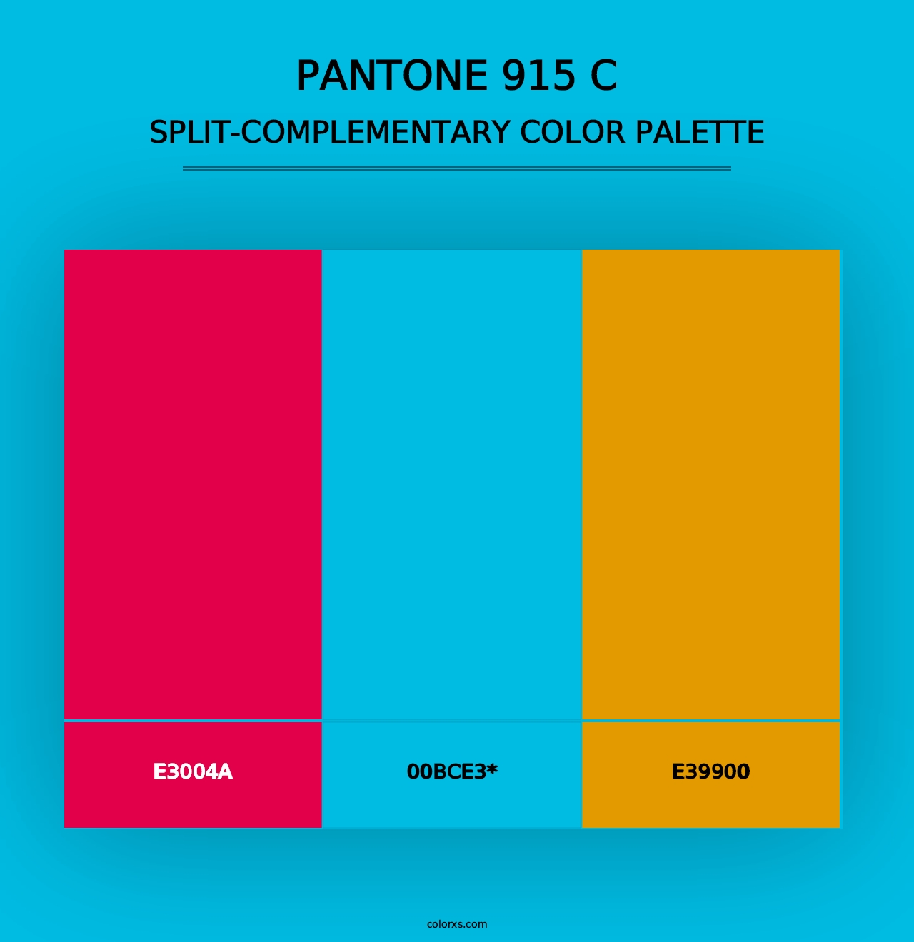 PANTONE 915 C - Split-Complementary Color Palette