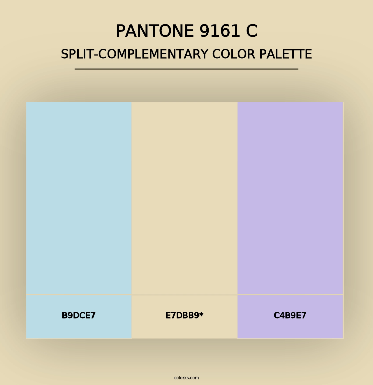 PANTONE 9161 C - Split-Complementary Color Palette