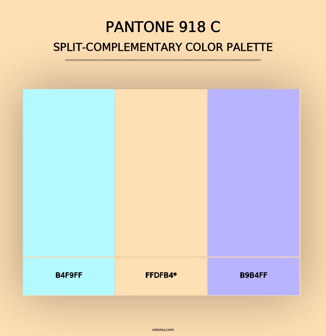 PANTONE 918 C - Split-Complementary Color Palette