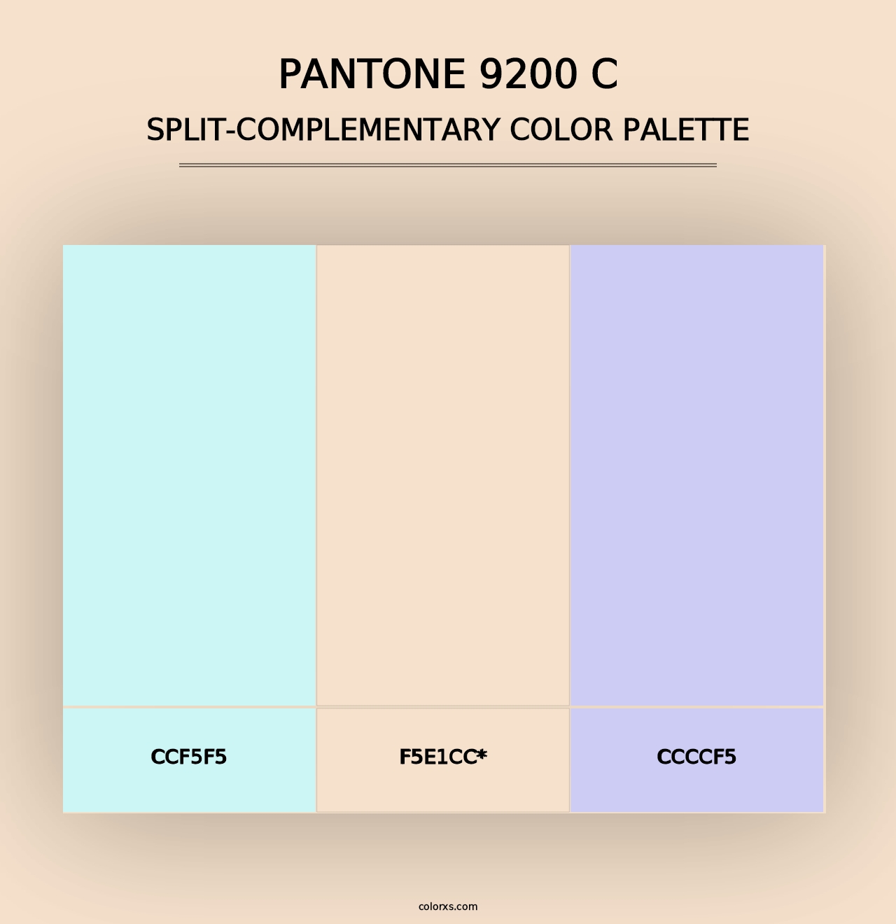 PANTONE 9200 C - Split-Complementary Color Palette