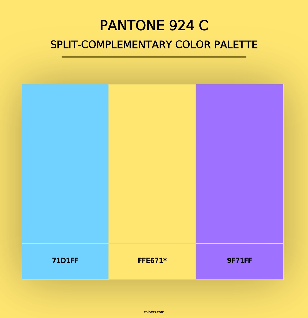 PANTONE 924 C - Split-Complementary Color Palette