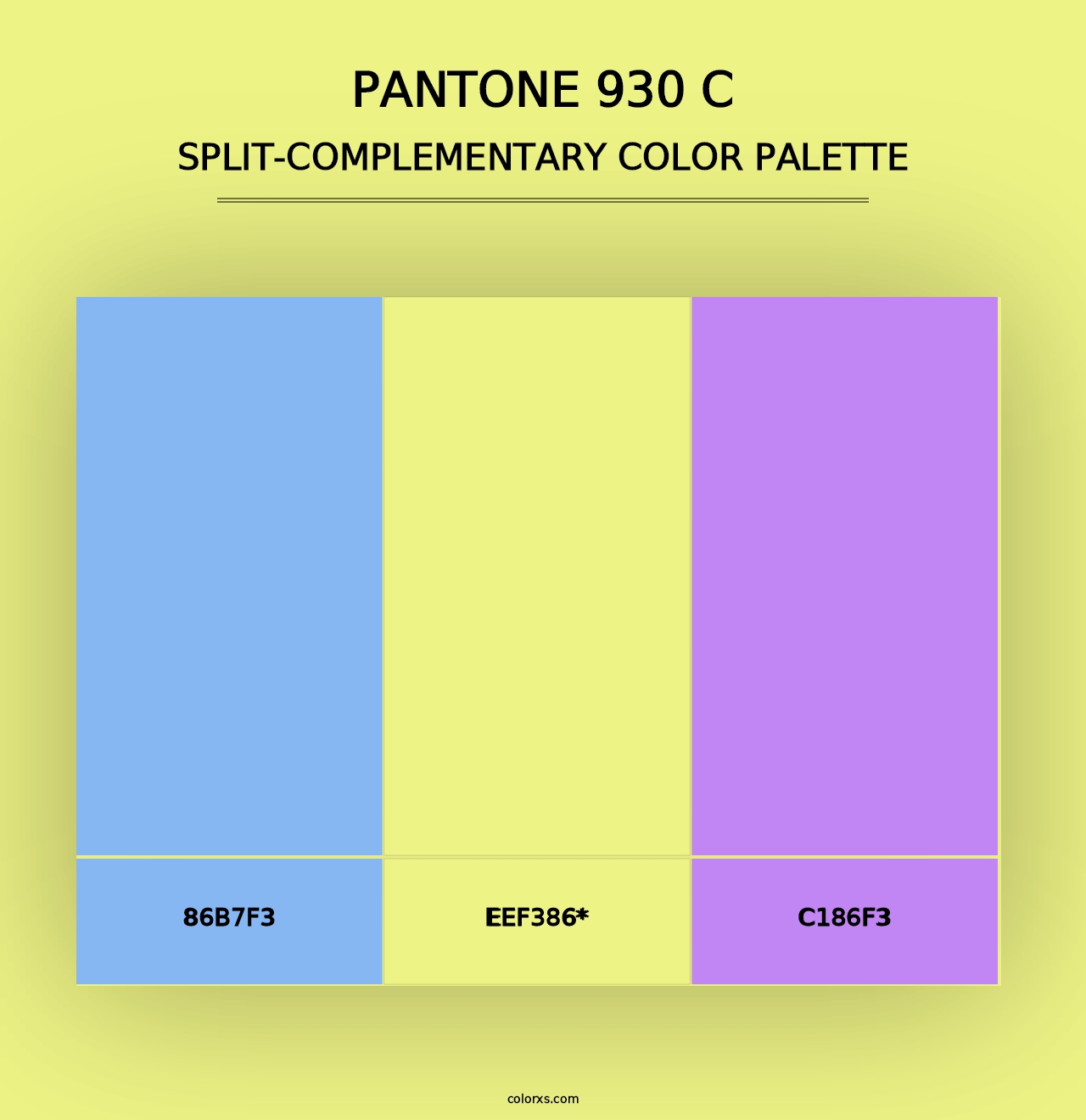 PANTONE 930 C - Split-Complementary Color Palette