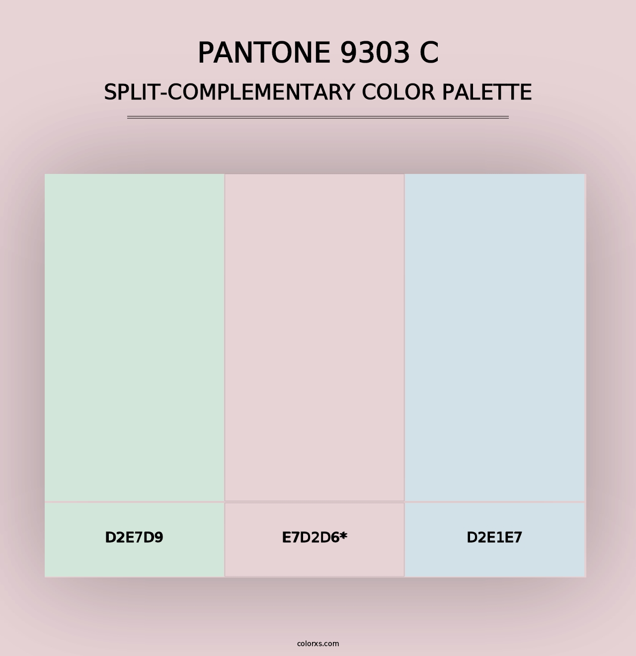 PANTONE 9303 C - Split-Complementary Color Palette