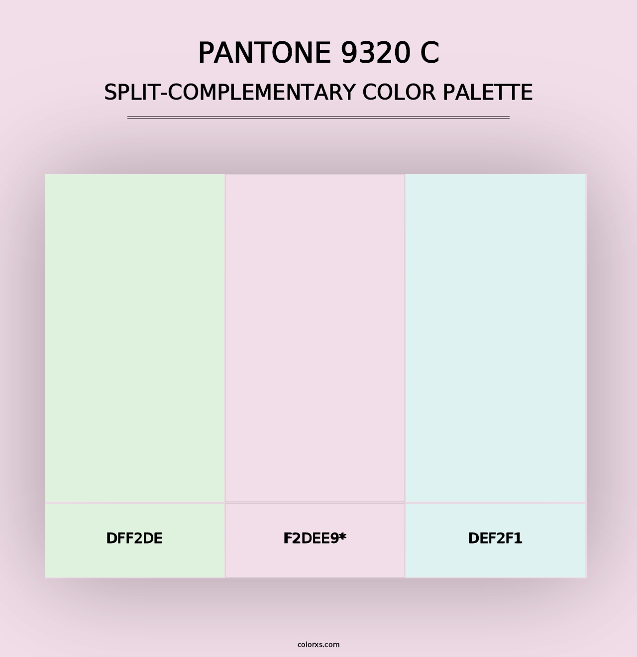 PANTONE 9320 C - Split-Complementary Color Palette